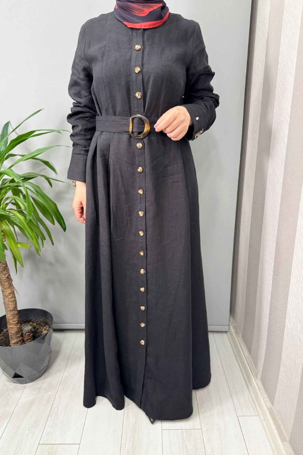 Miss Dalida Beli Kemerli Ceket Siyah T25Y-8018
