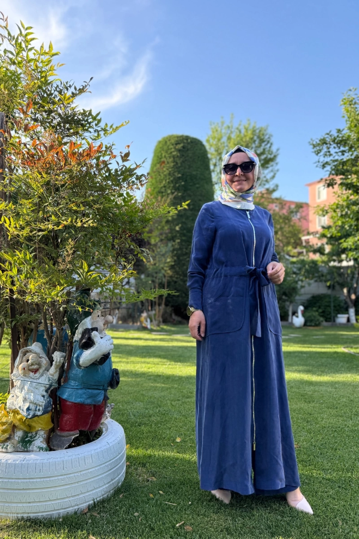 Miss Dalida Cebi Kapitoneli Uzun Cupro Ceket Mavi T25Y-8006