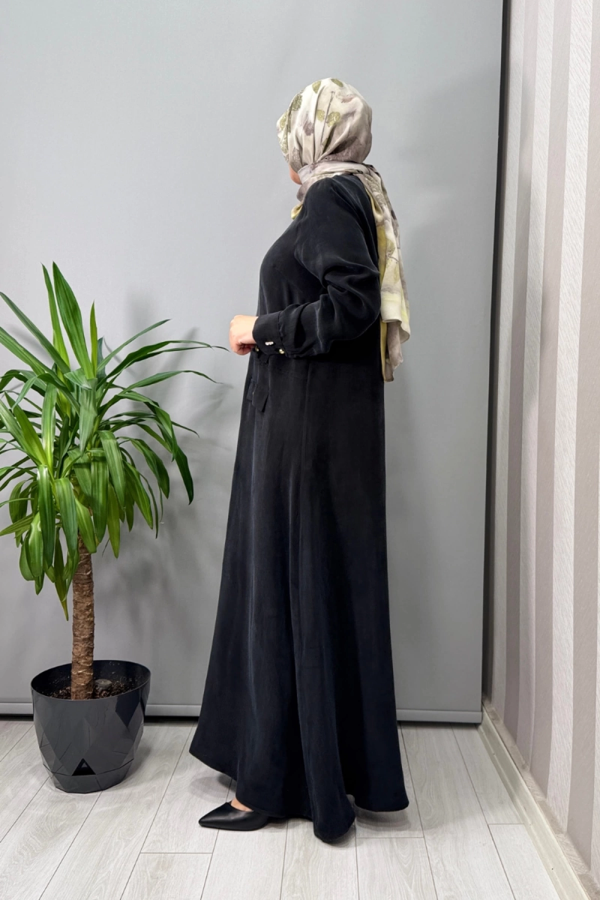 Miss Dalida Cep Kapaklı Cupro Elbise Siyah T25Y-4035