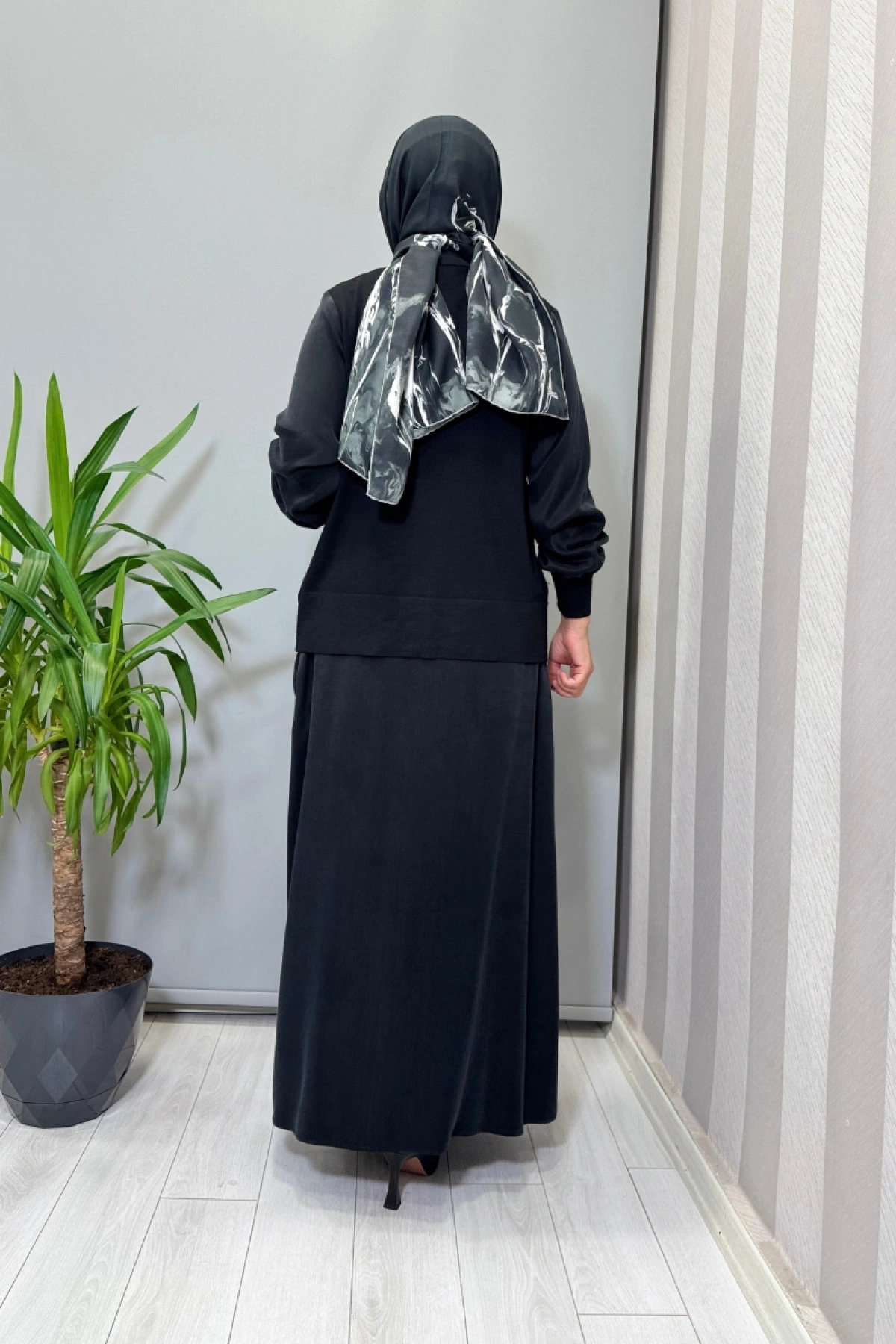 Miss Dalida Cupro İpek Takım Siyah T26K-8200 (T26K-2003)