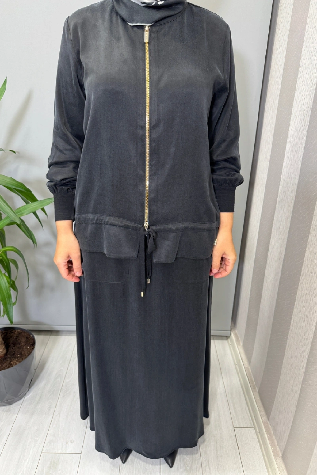 Miss Dalida Cupro İpek Takım Siyah T26K-8200 (T26K-2003)