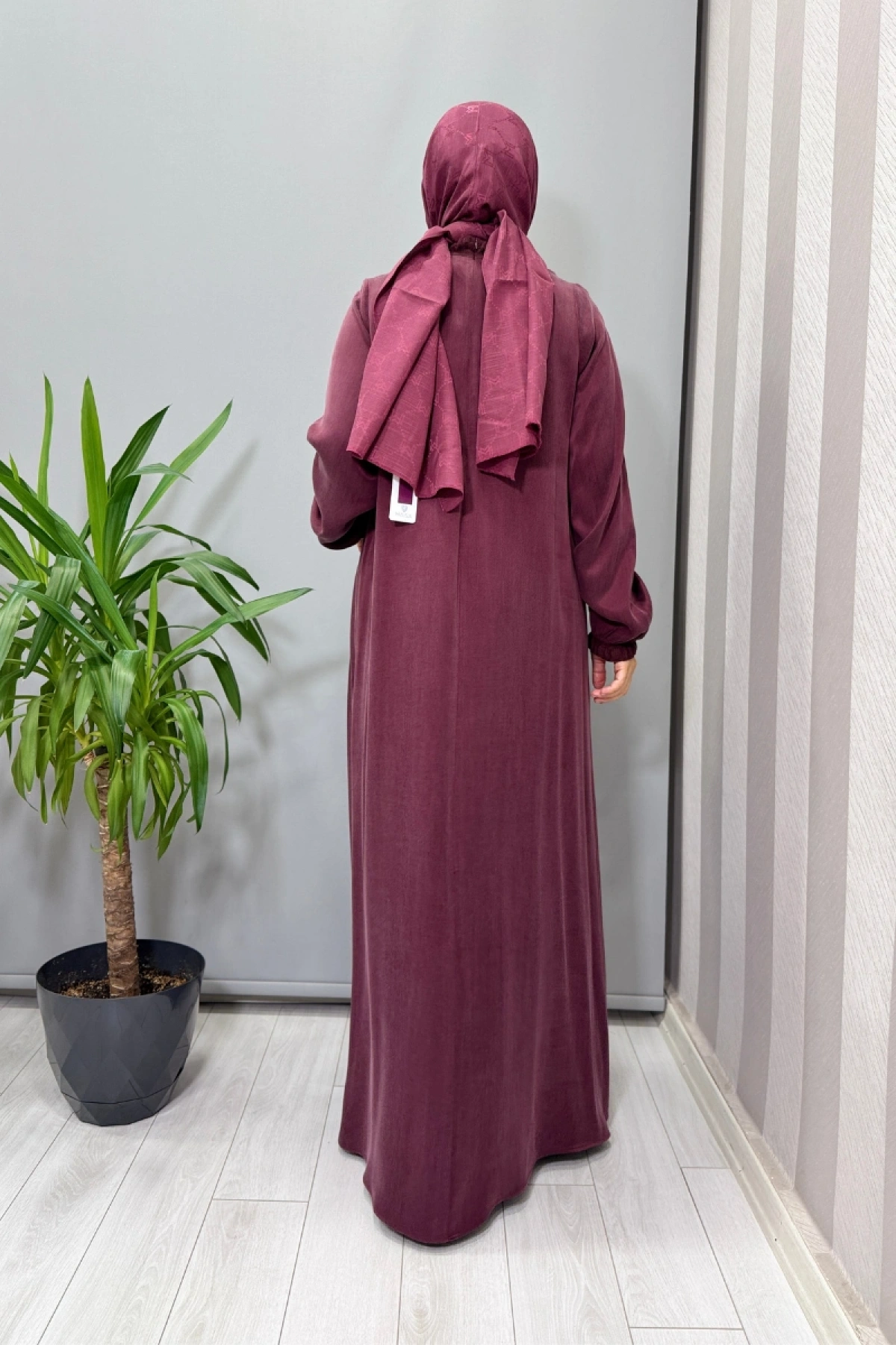 Miss Dalida Cupro İpek Elbise Plum T26K-4015