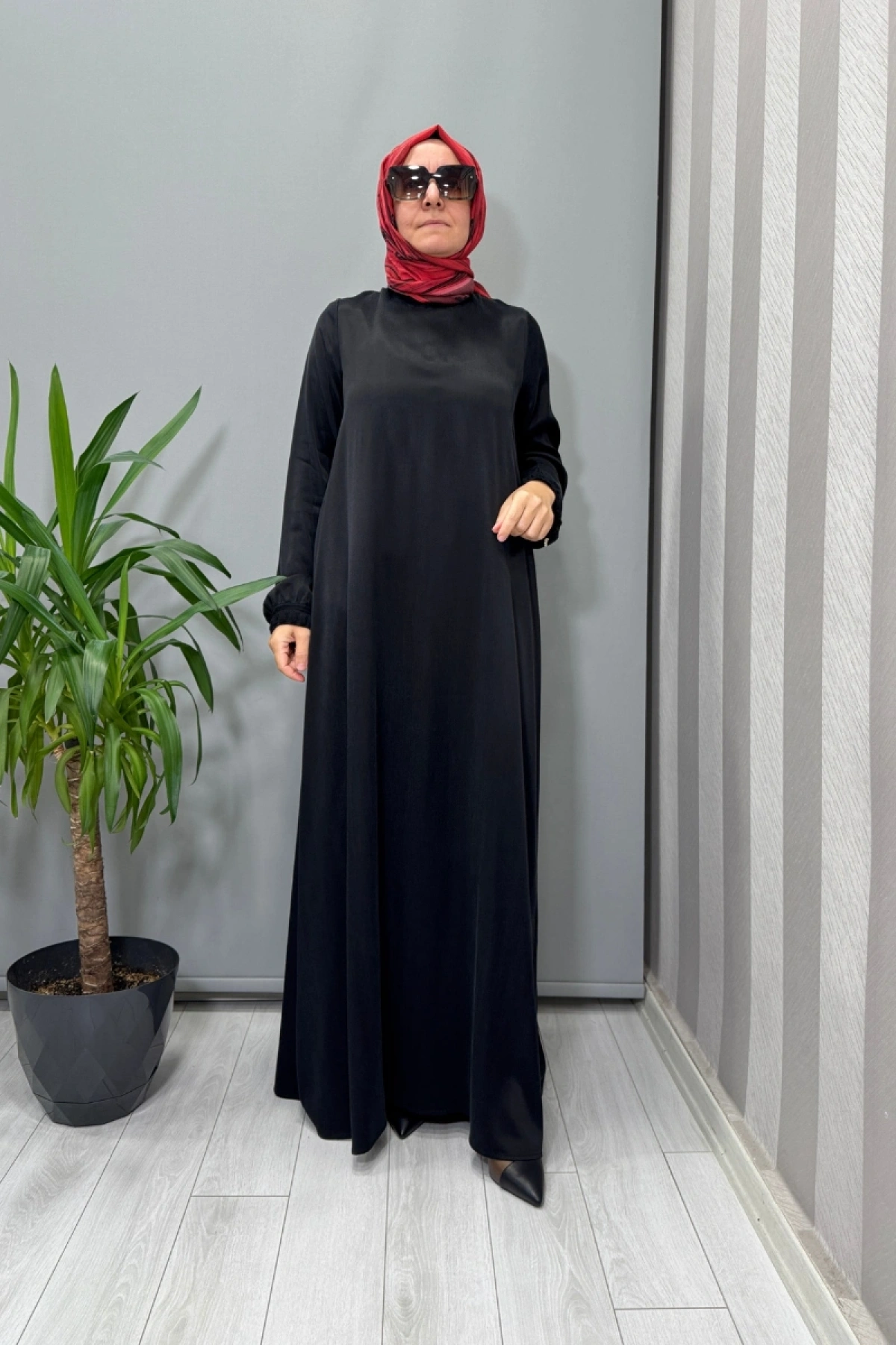 Miss Dalida Cupro İpek Elbise Siyah T26K-4015