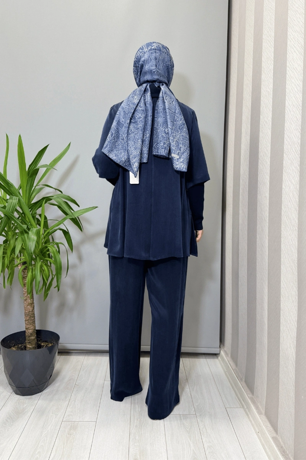 Miss Dalida Cupro İpek Pantolon Lacivert T26K-7002