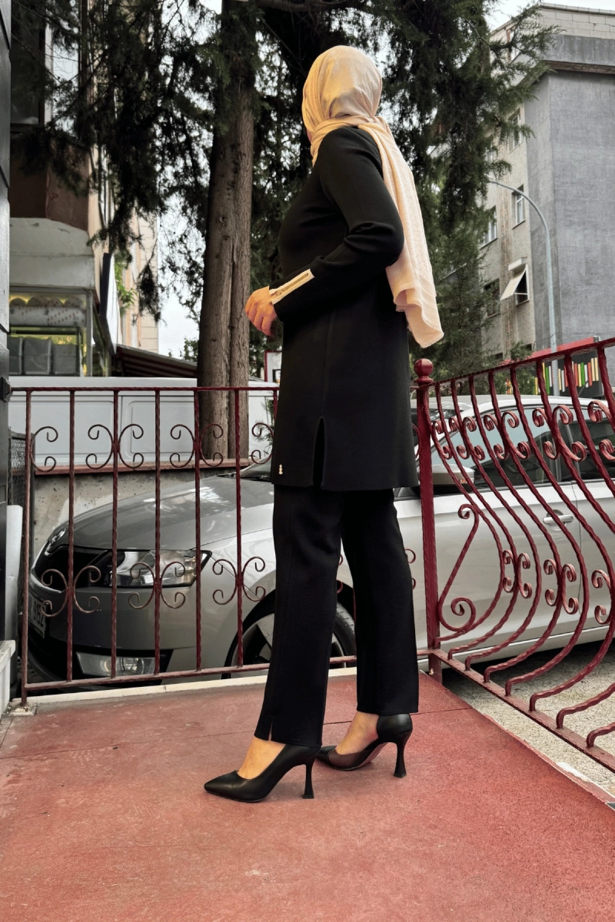 Miss Dalida Dar Paça Triko Pantolon Siyah T25K-7000