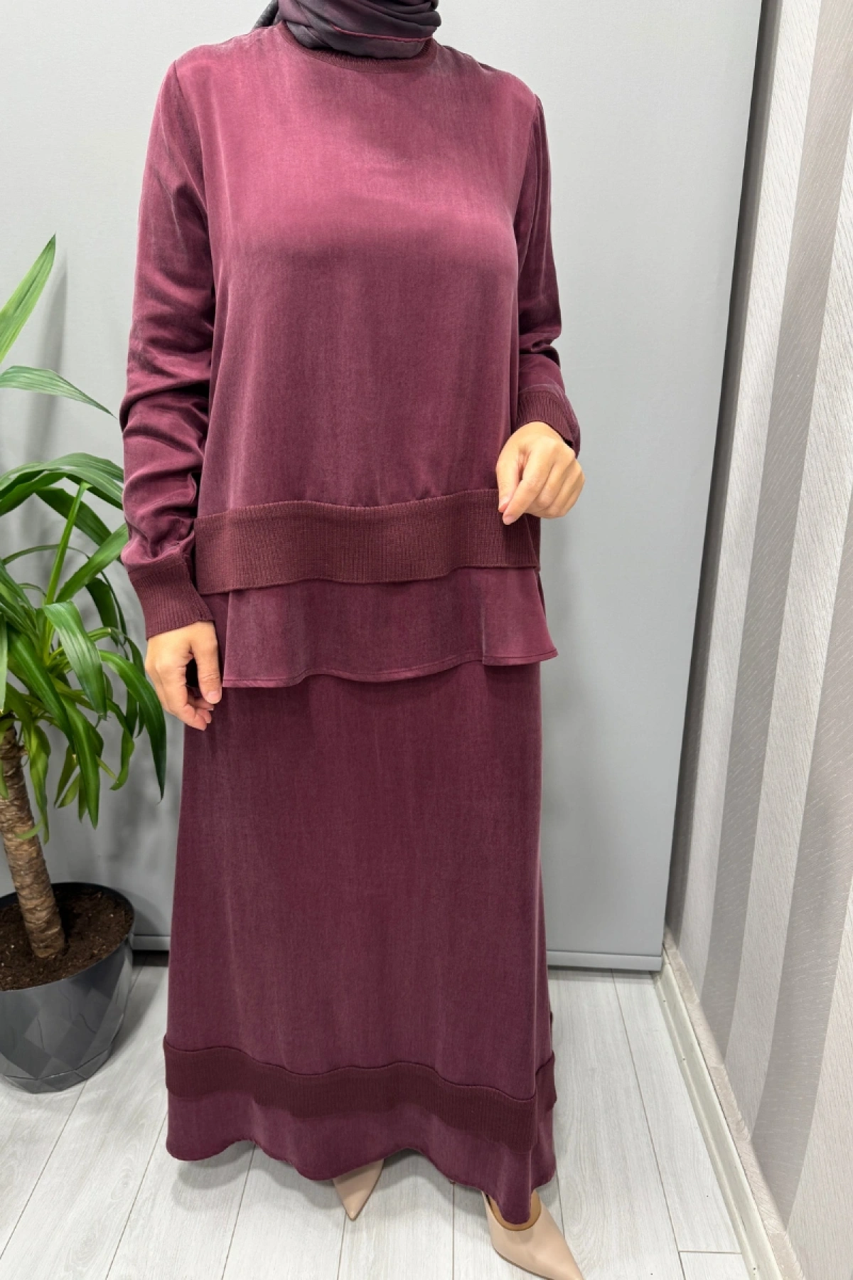 Miss Dalida Etekli Takım Bordo T26K-6002 (T26K-2000)