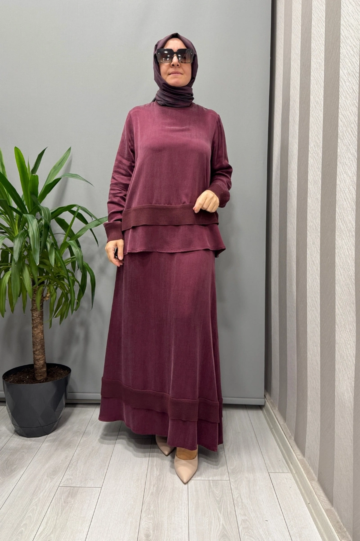 Miss Dalida Etekli Takım Bordo T26K-6002 (T26K-2000)