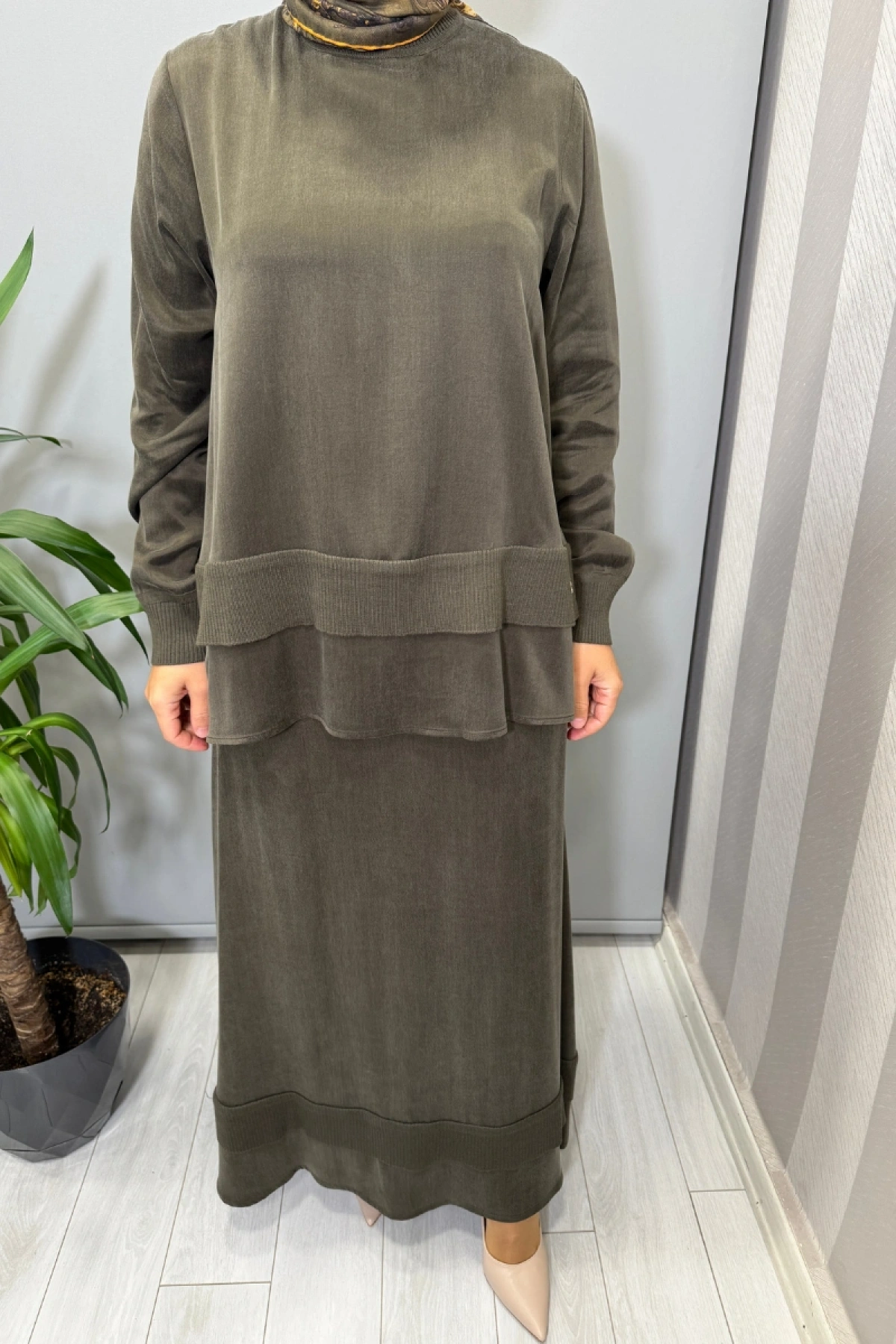 Miss Dalida Etekli Takım Haki T26K-6002 (T26K-2000)