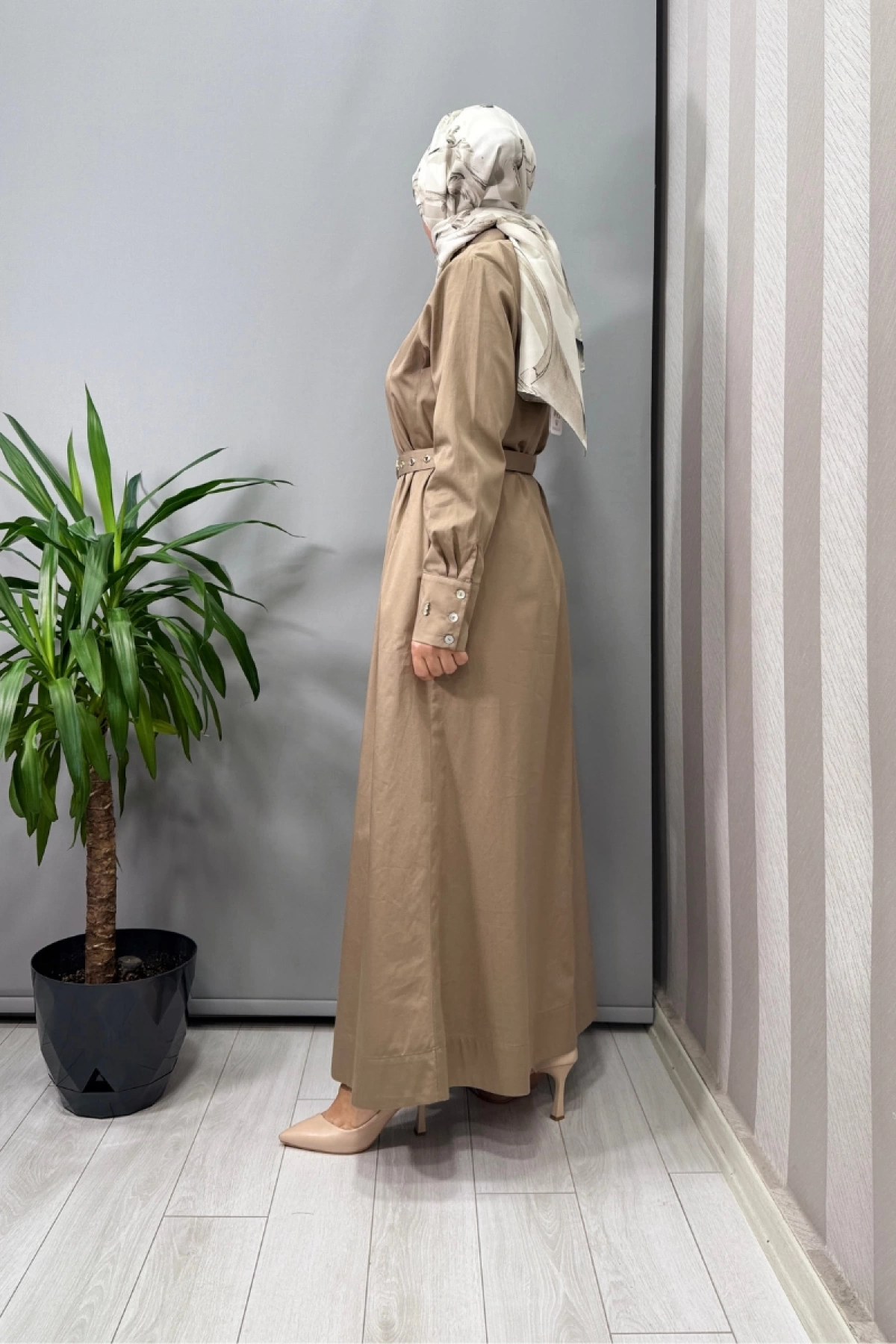 Miss Dalida Gizli Patlı Kemerli Elbise Taş T25Y-4086