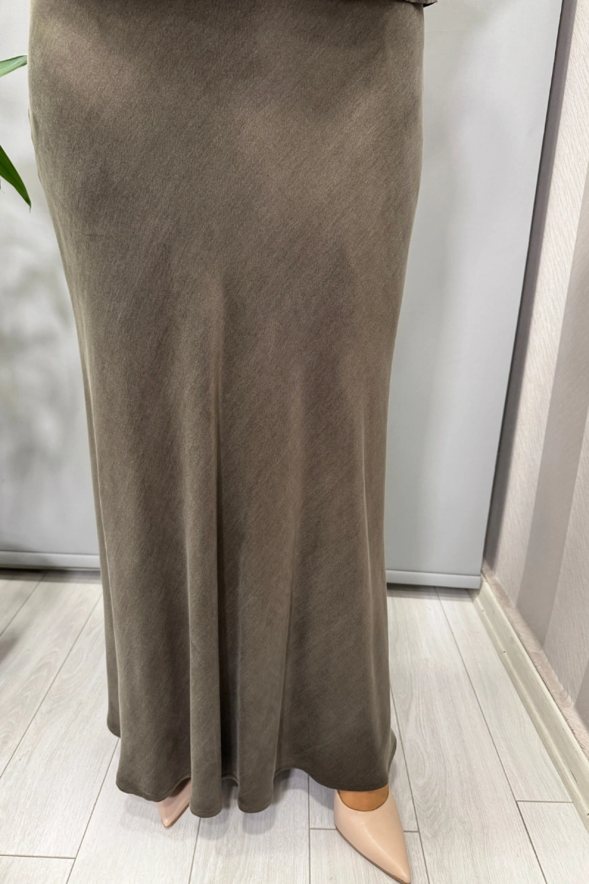 Miss Dalida Gömlek Yaka Fermuar Detaylı Triko Hırka Haki T26K-0001