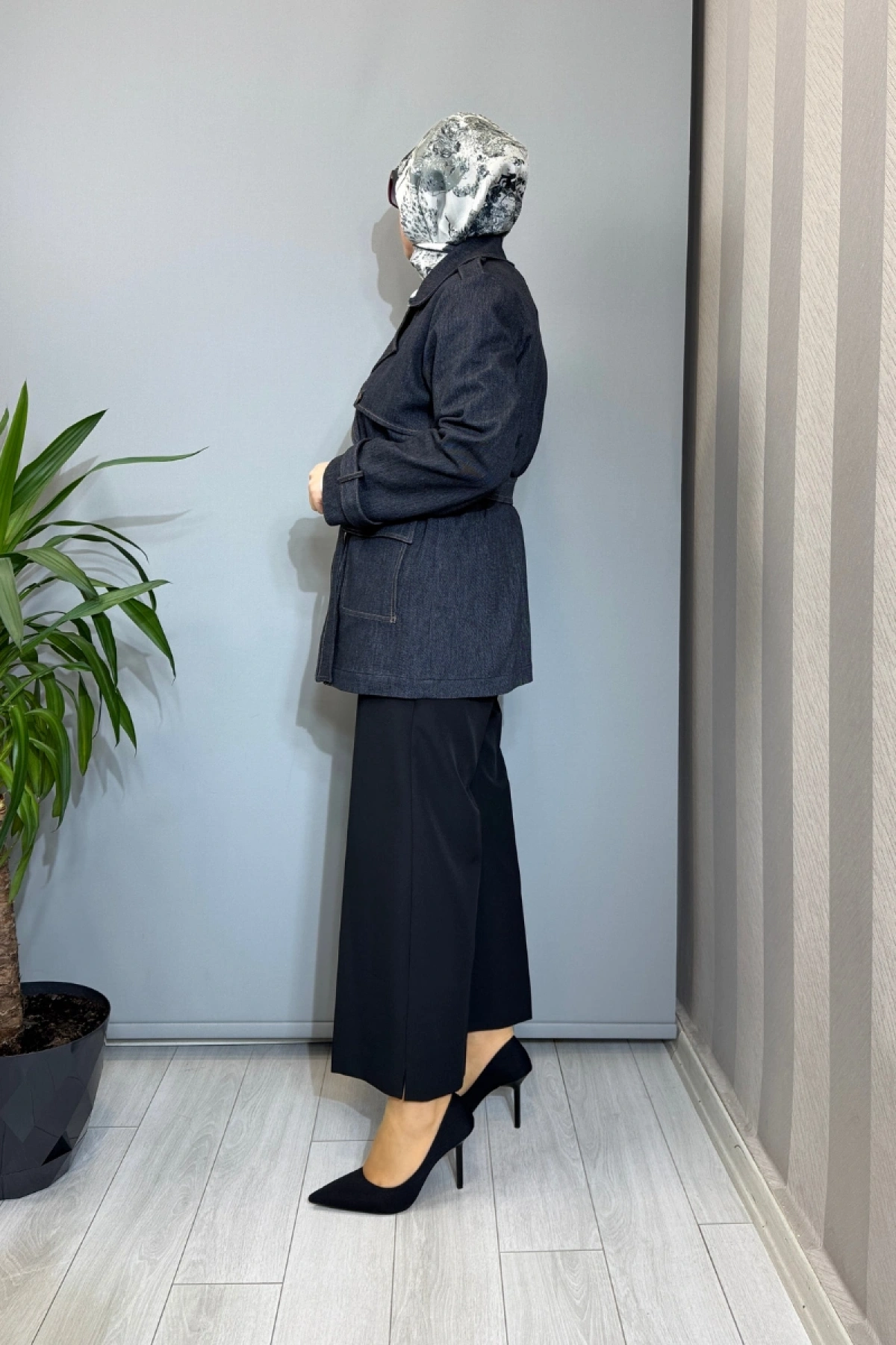 Miss Dalida Kargo Cepli Denim Ceket Siyah T26Y-8208