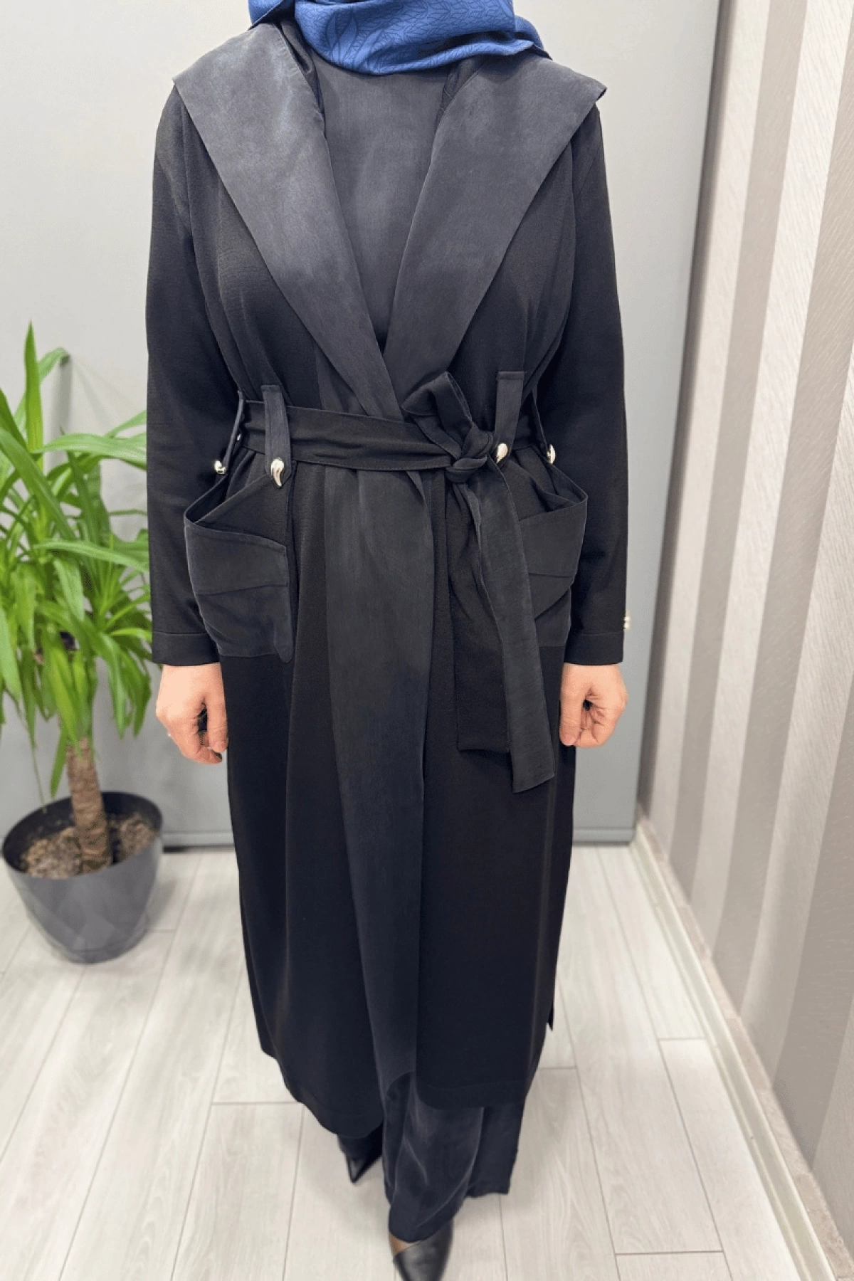 Miss Dalida Kemer Köprülü Düz Renk Kap Siyah T25Y-9010