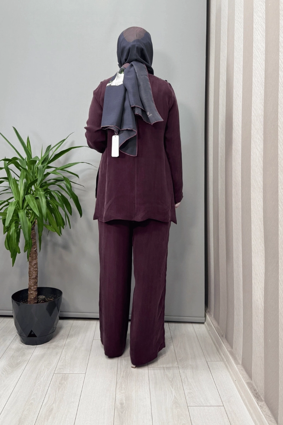 Miss Dalida Omuz Düğme Detaylı Bluz Bordo T25Y-6067