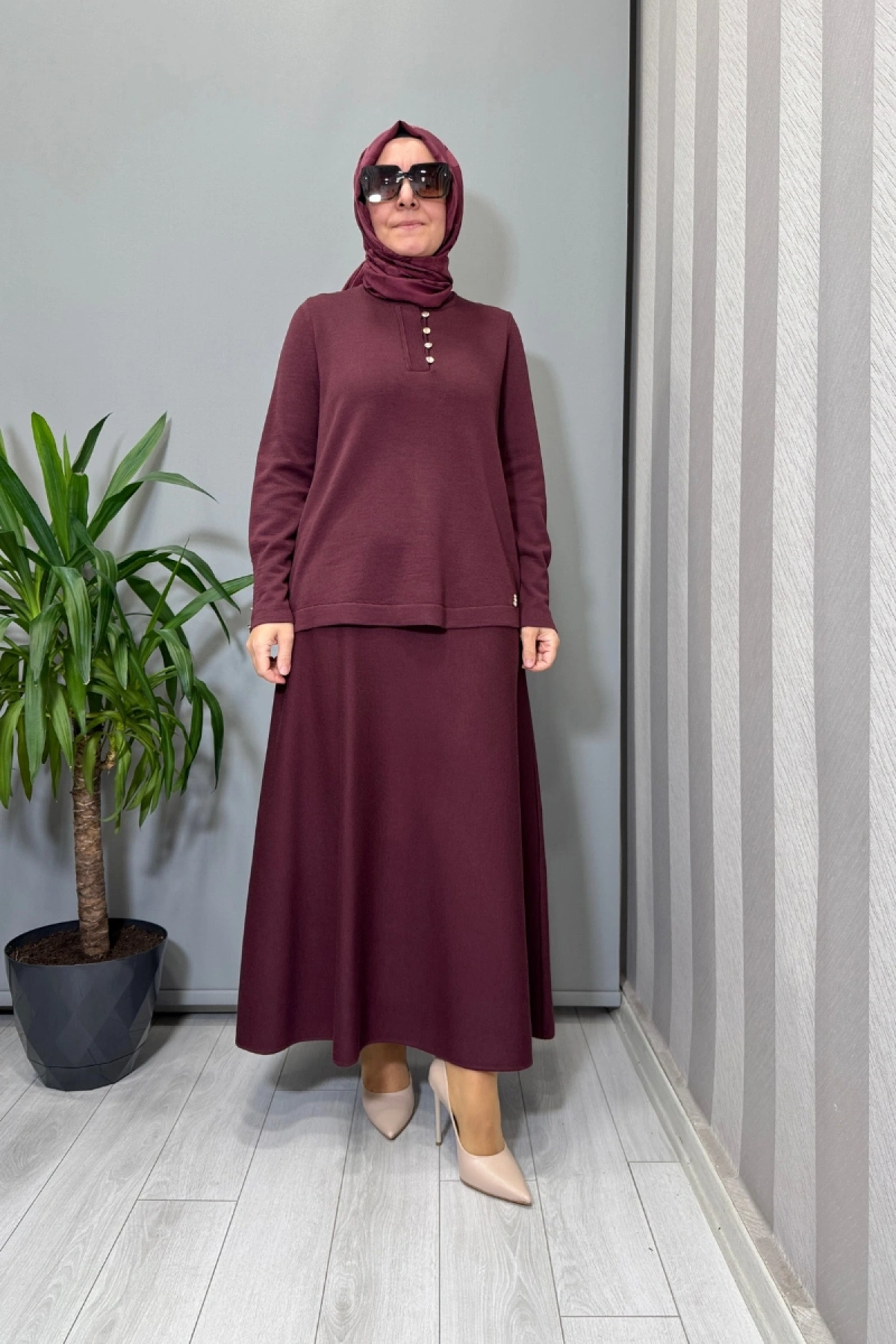 Miss Dalida Triko Takım Bordo T26K-6018 (T26K-2011)