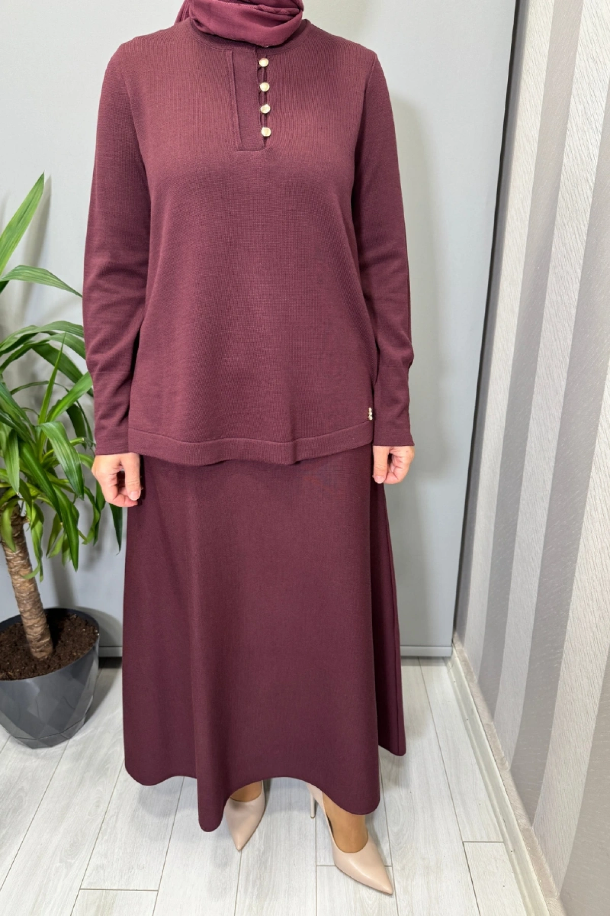 Miss Dalida Triko Takım Bordo T26K-6018 (T26K-2011)