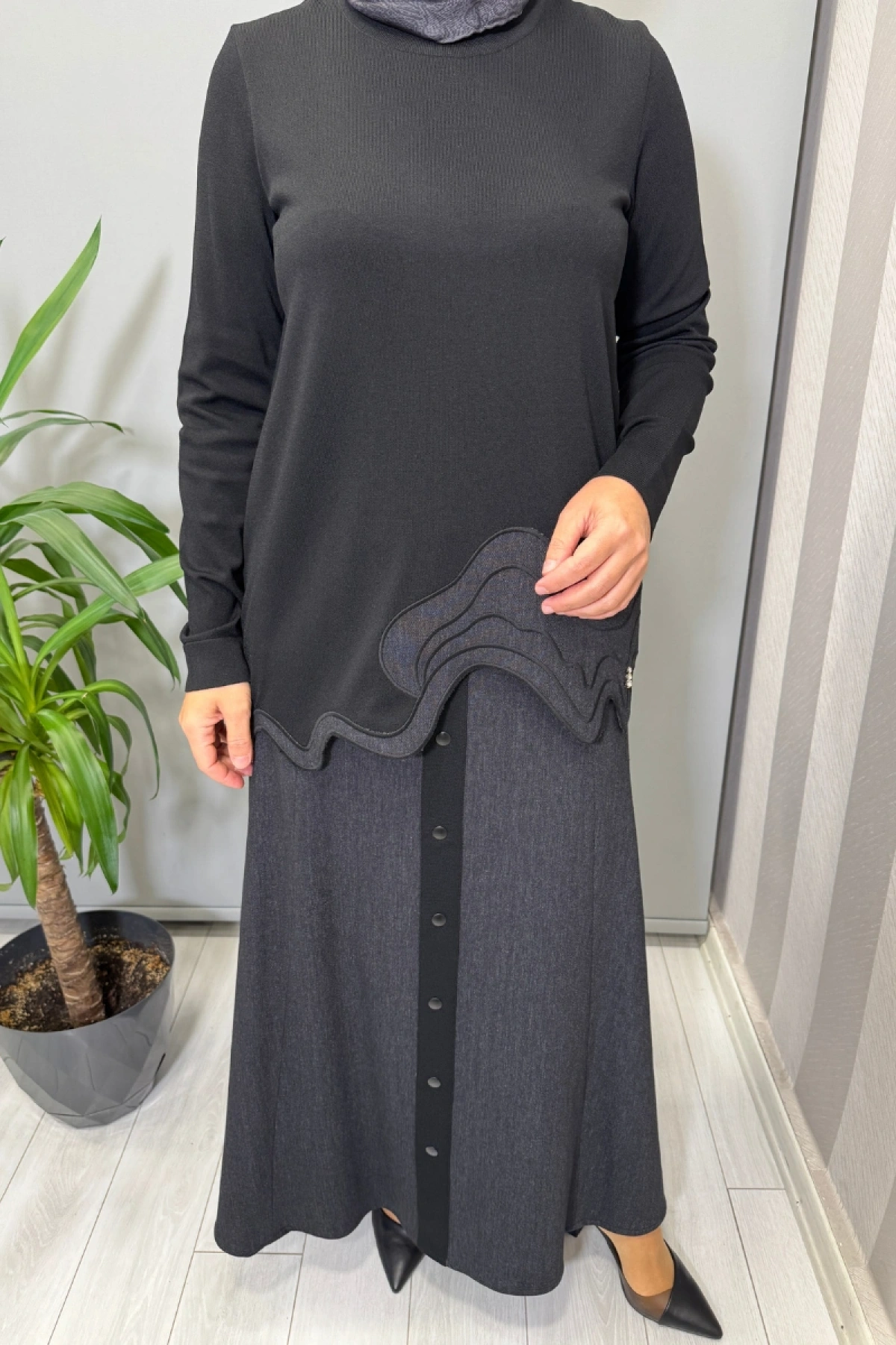 Miss Dalida Triko Tunik Etek Takım Siyah T25PF-6020 (2015)