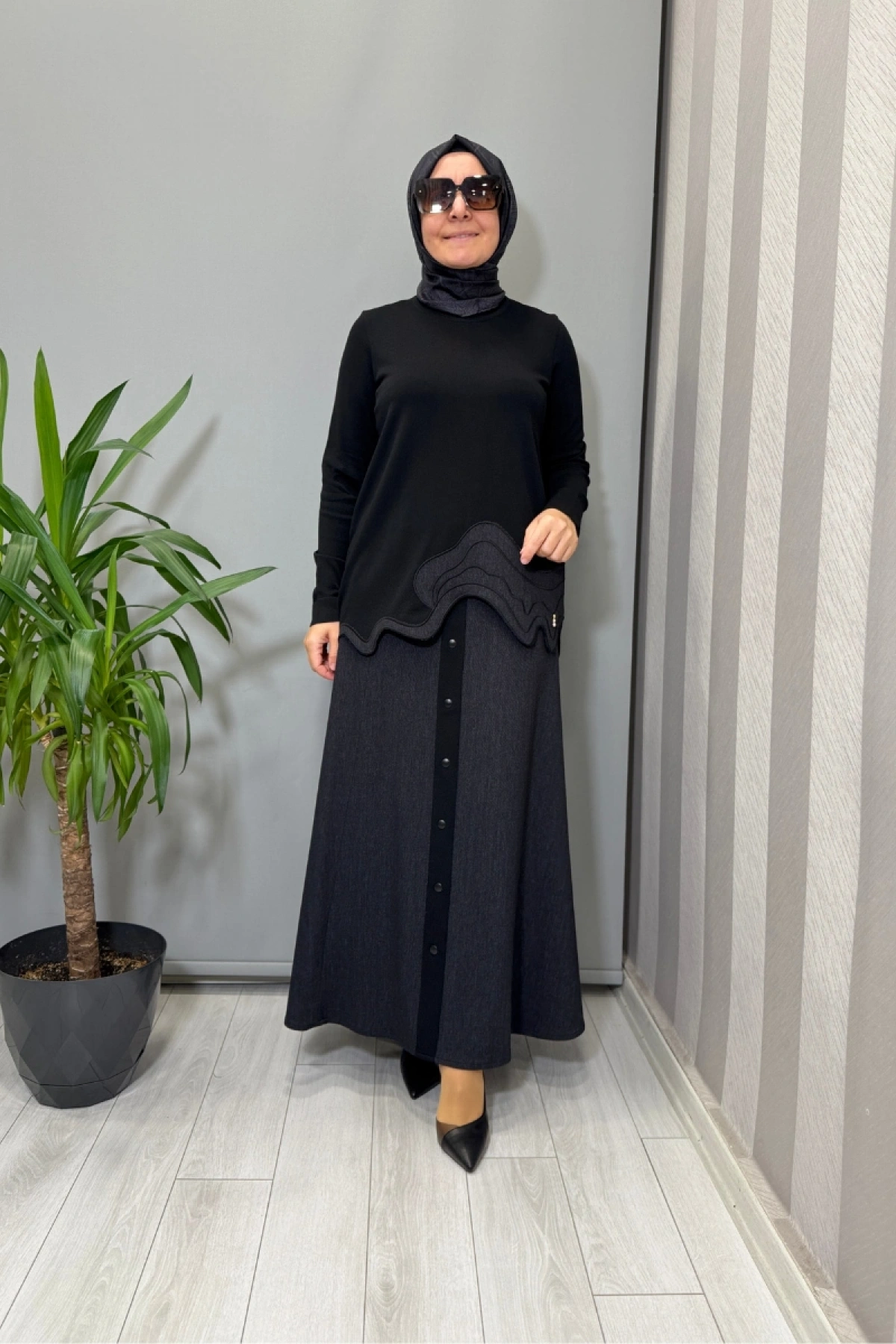 Miss Dalida Triko Tunik Etek Takım Siyah T25PF-6020 (2015)
