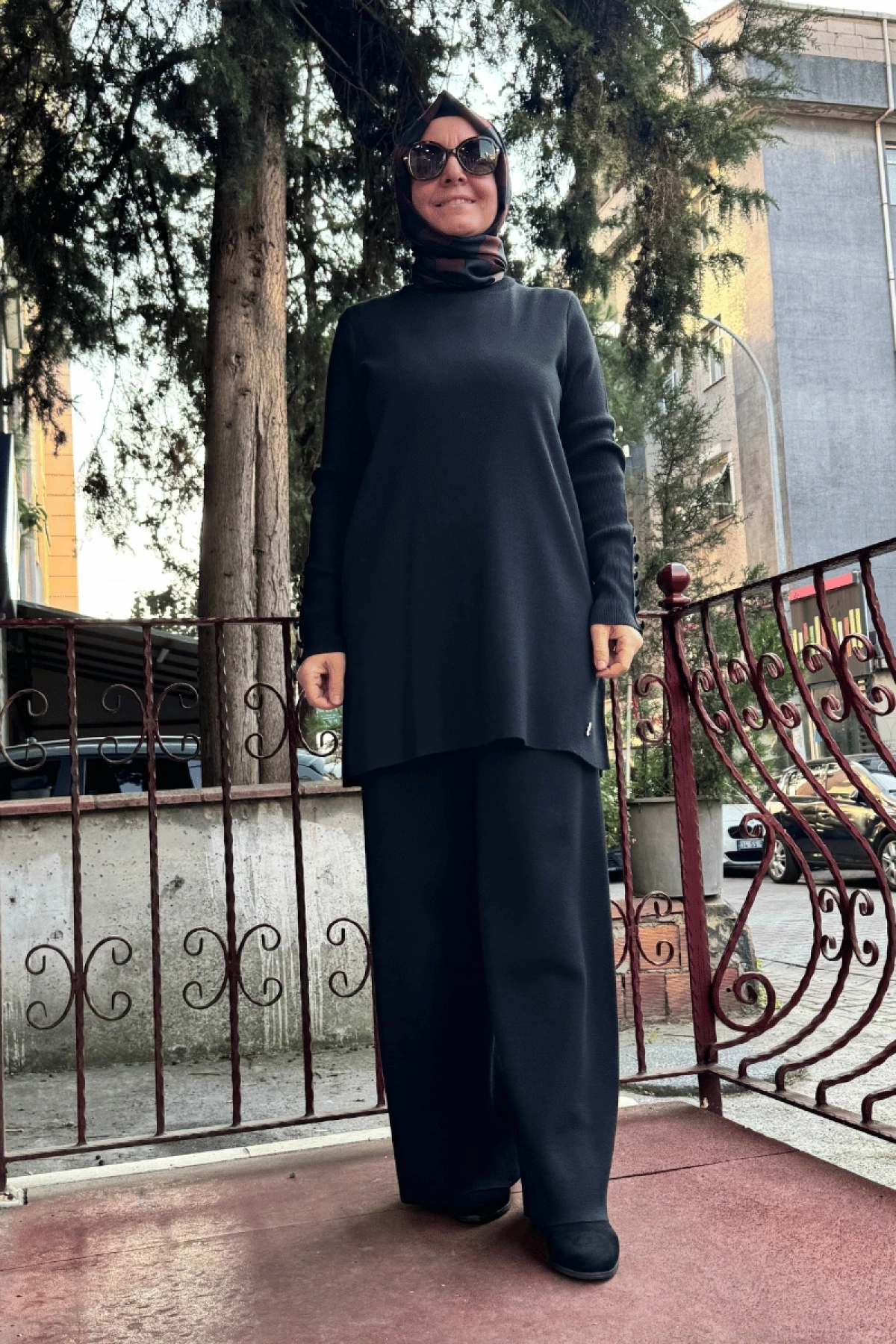 Miss Dalida Uzun Kollu Basic Triko Tunik Siyah T25K-6001