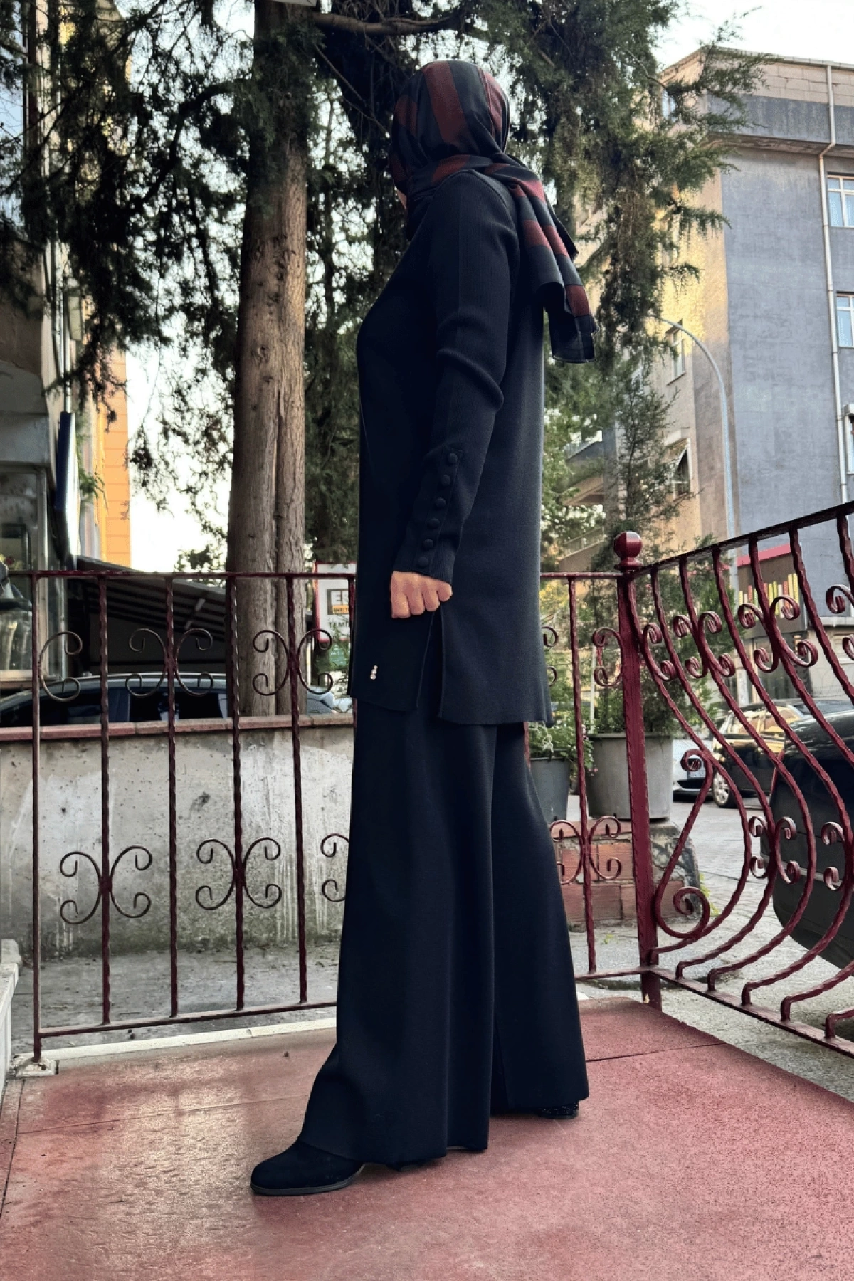 Miss Dalida Uzun Kollu Basic Triko Tunik Siyah T25K-6001