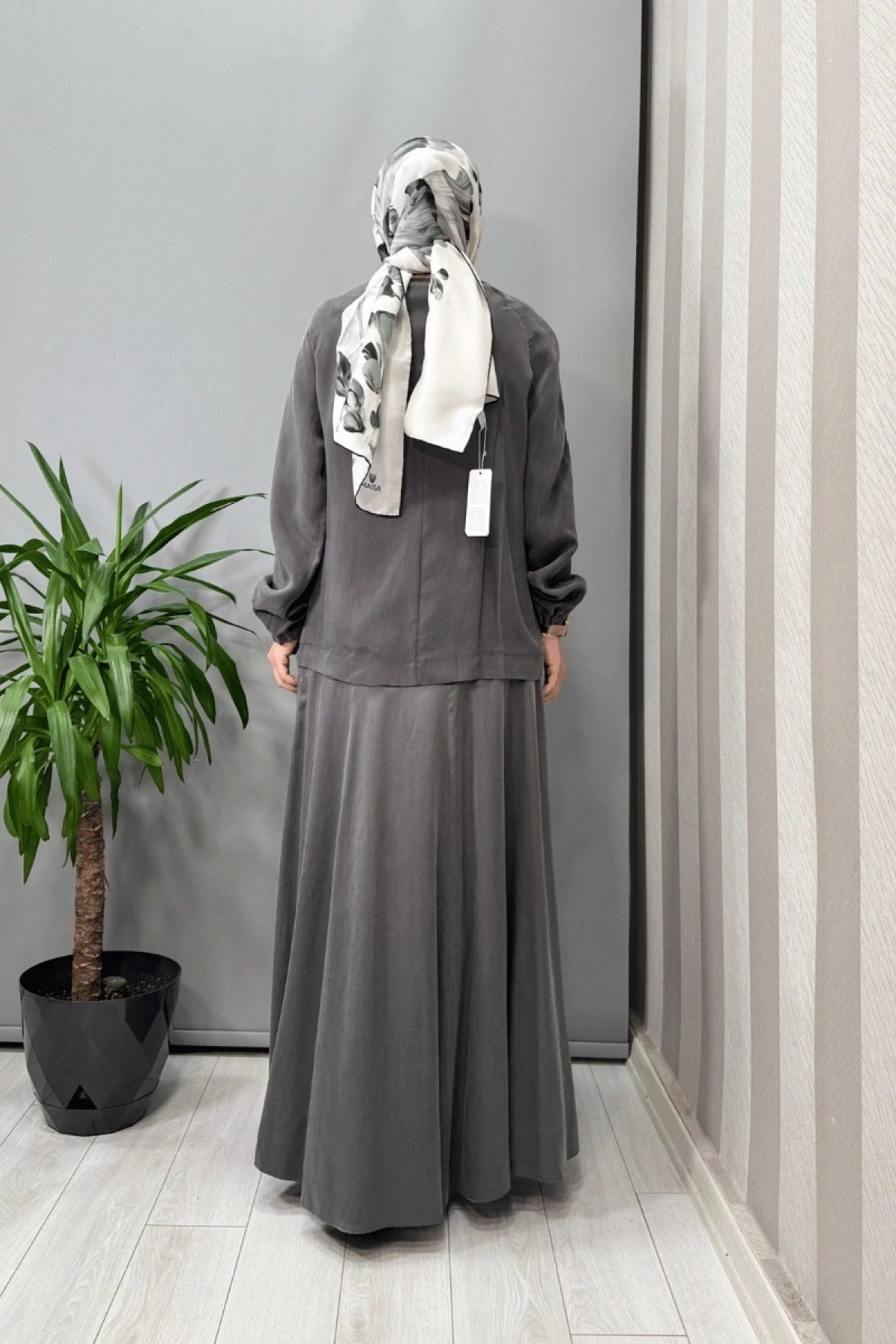 Misswhence Basic Bluz Gri 37004