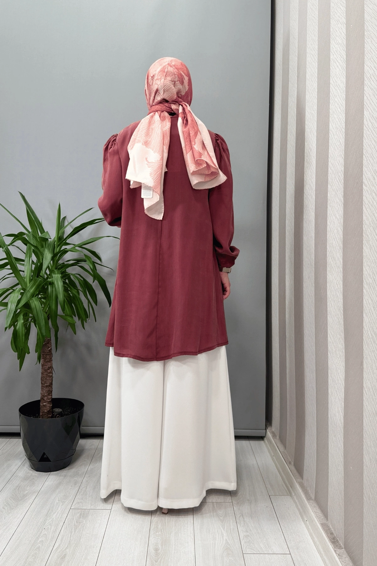 Misswhence Basic Cupro İpek Tunik Gül Kurusu 37025