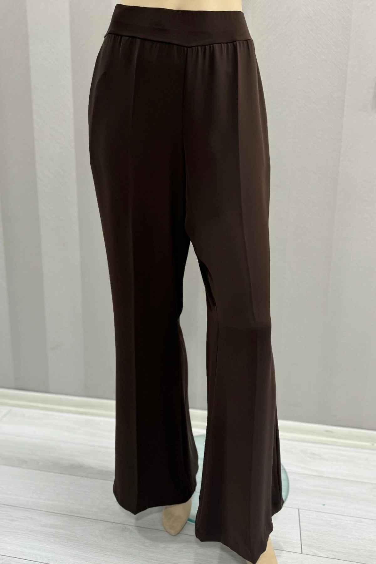 MissWhence Bol Paça Krep Pantolon Kahve 35130