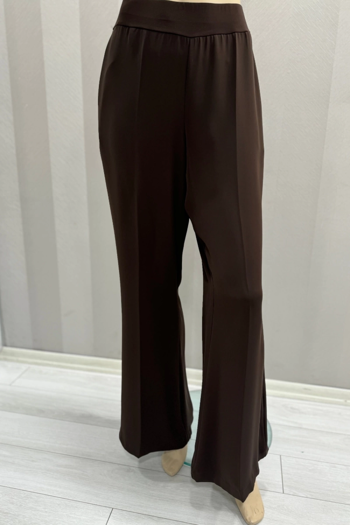 MissWhence Bol Paça Krep Pantolon Kahve 35130
