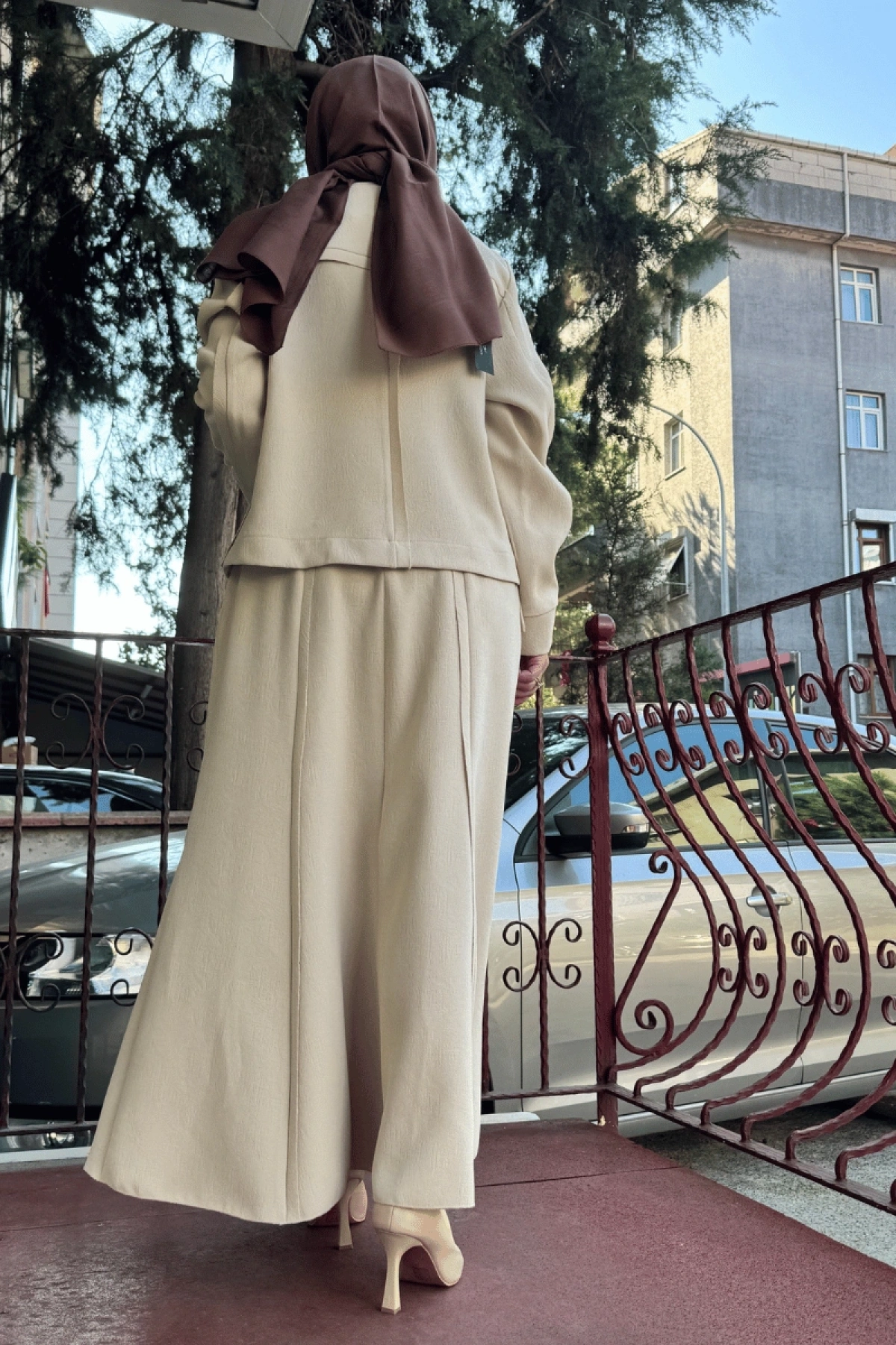 MissWhence Ceket Etek Takım Bej 36204