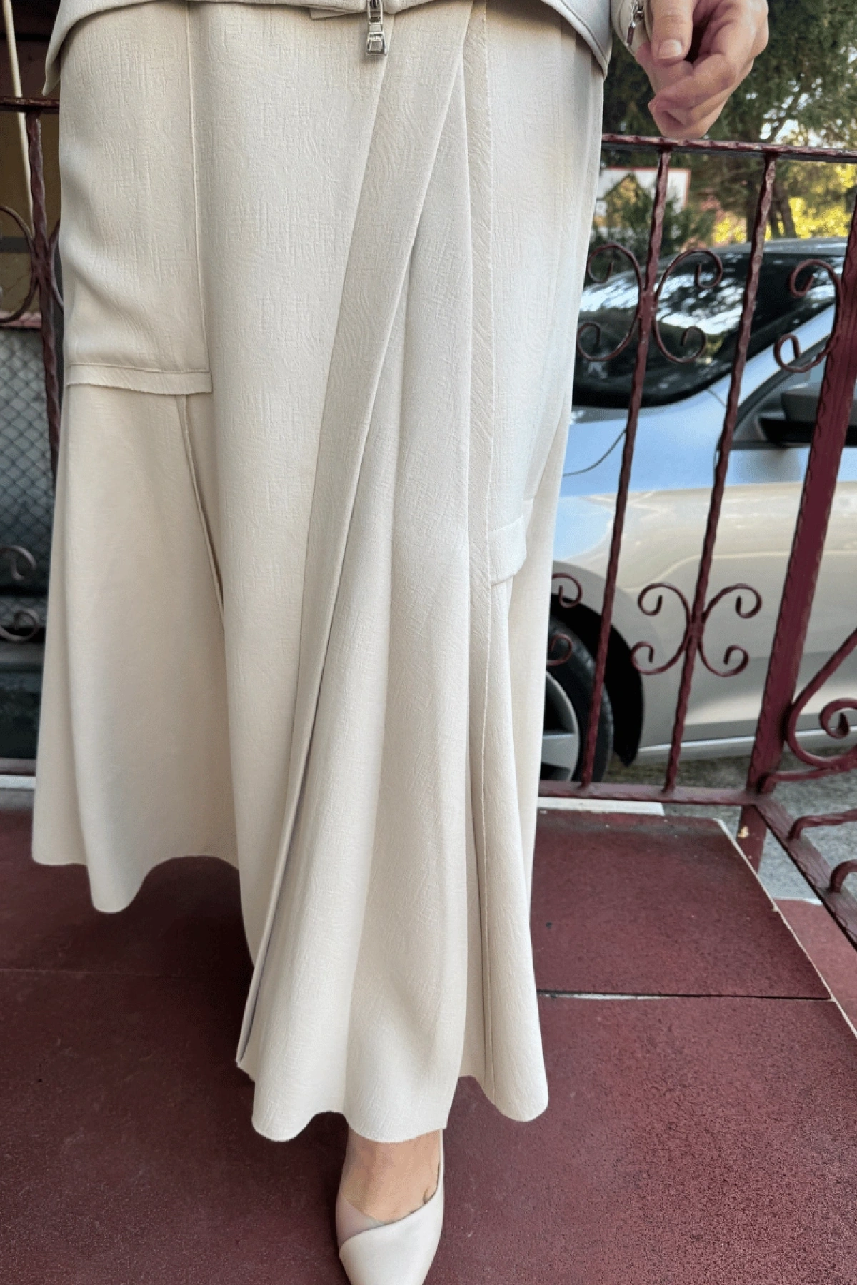 MissWhence Ceket Etek Takım Bej 36204