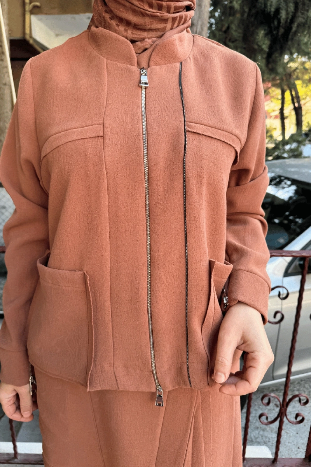 MissWhence Ceket Etek Takım Tarçın 36204