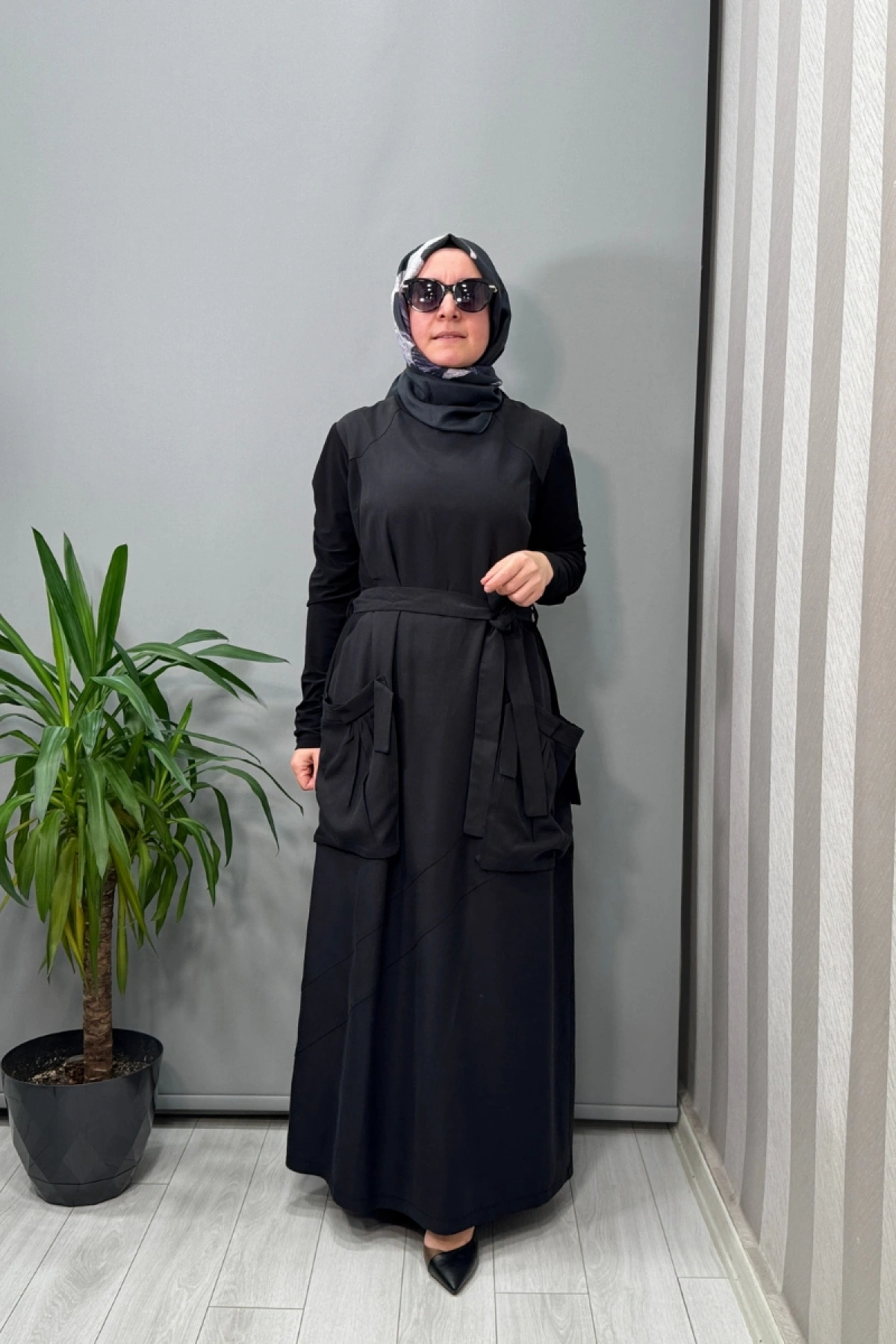 Misswhence Cep Detaylı Basic Elbise Siyah 37814