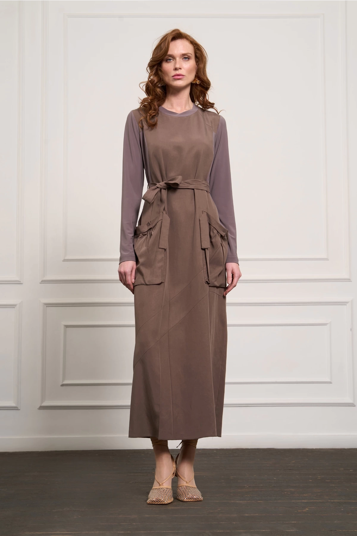 Misswhence Cep Detaylı Basic Elbise Vizon 37814