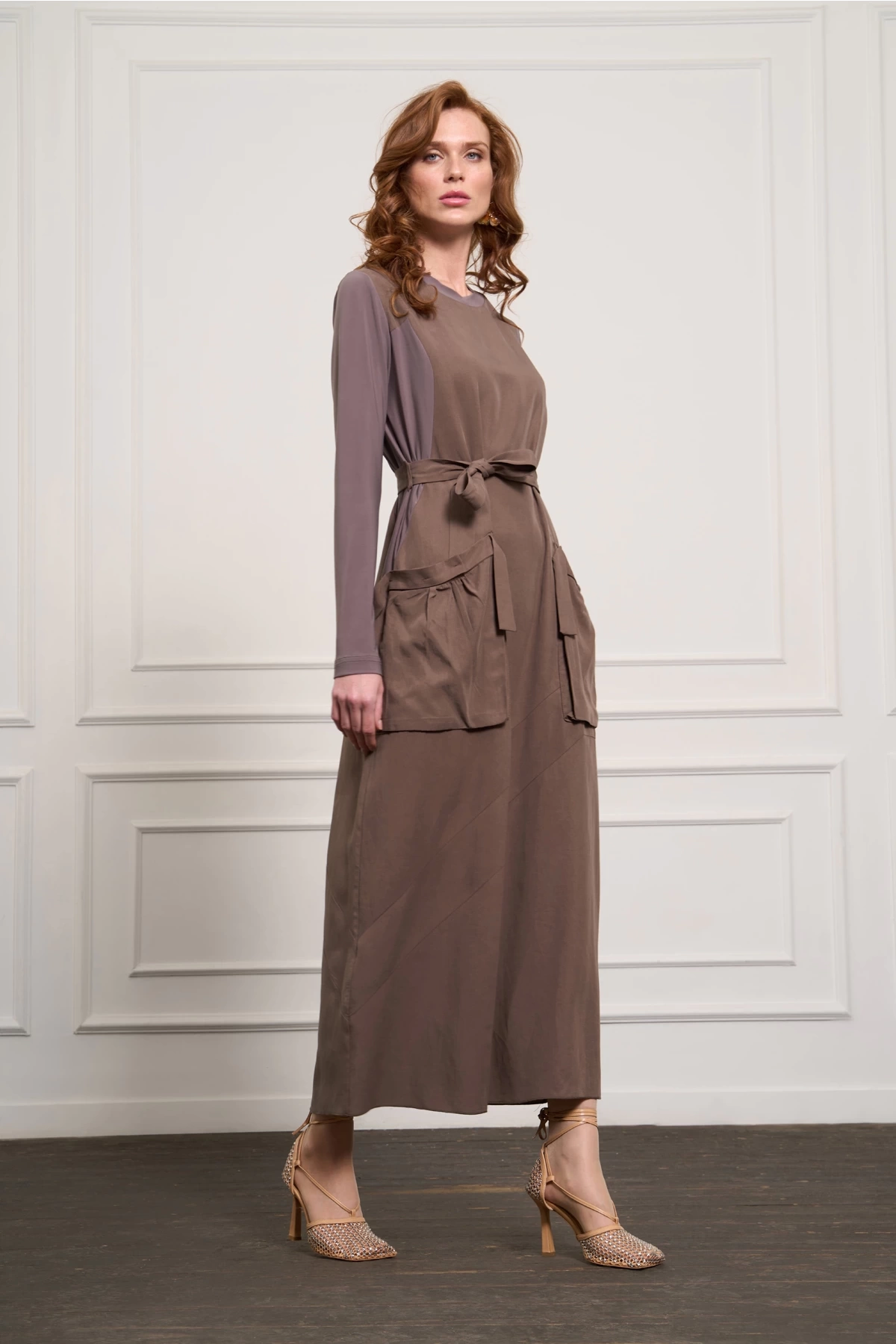 Misswhence Cep Detaylı Basic Elbise Vizon 37814