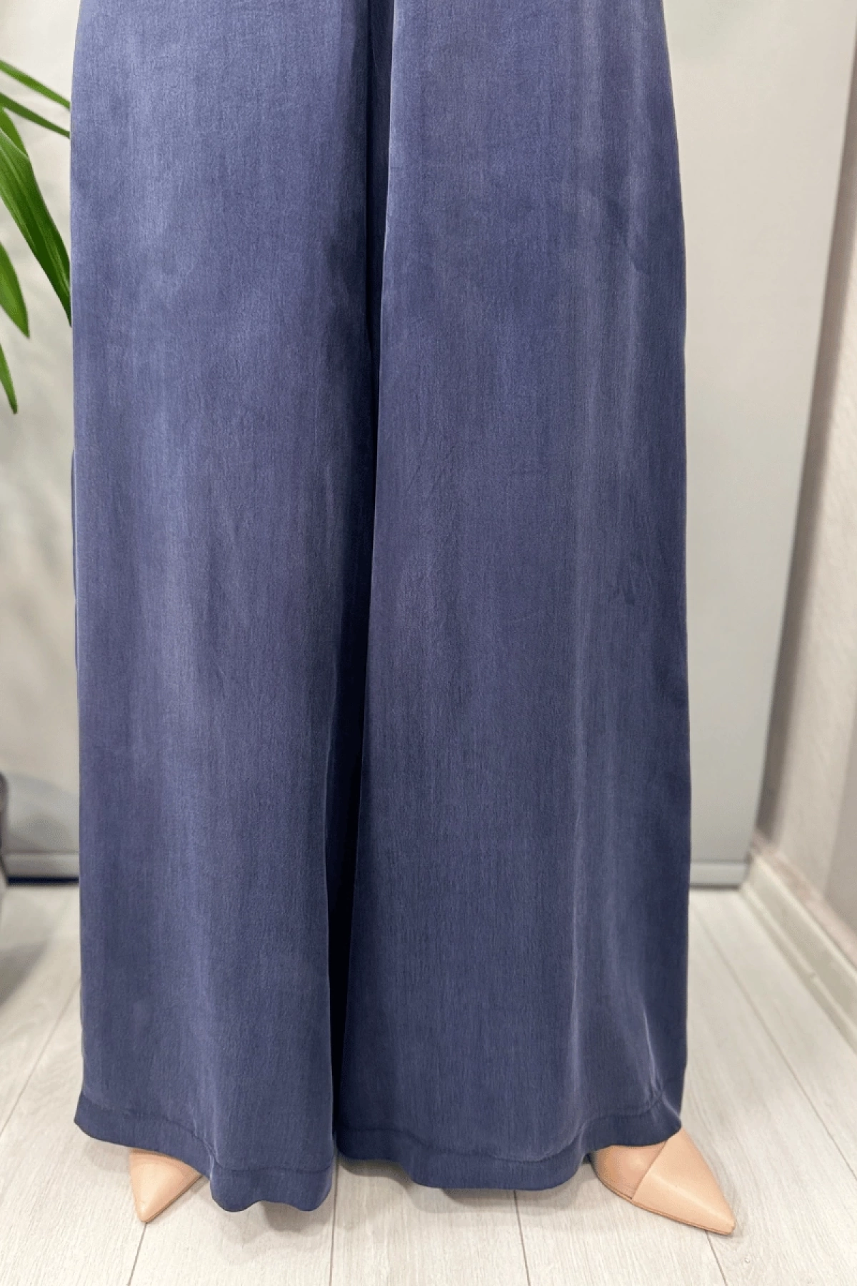 Misswhence Cep Ve Yırtmaç Detaylı Tunik Pantolon Takımı Lacivert 37023
