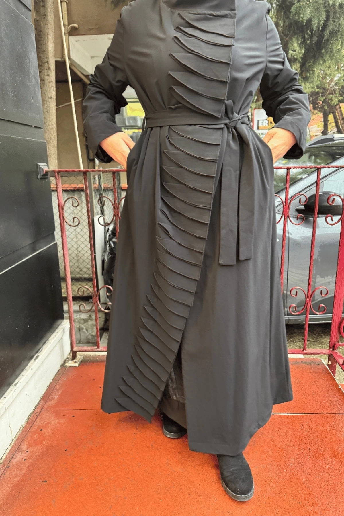 Misswhence Çıtçıtlı Pardesü Siyah 36525