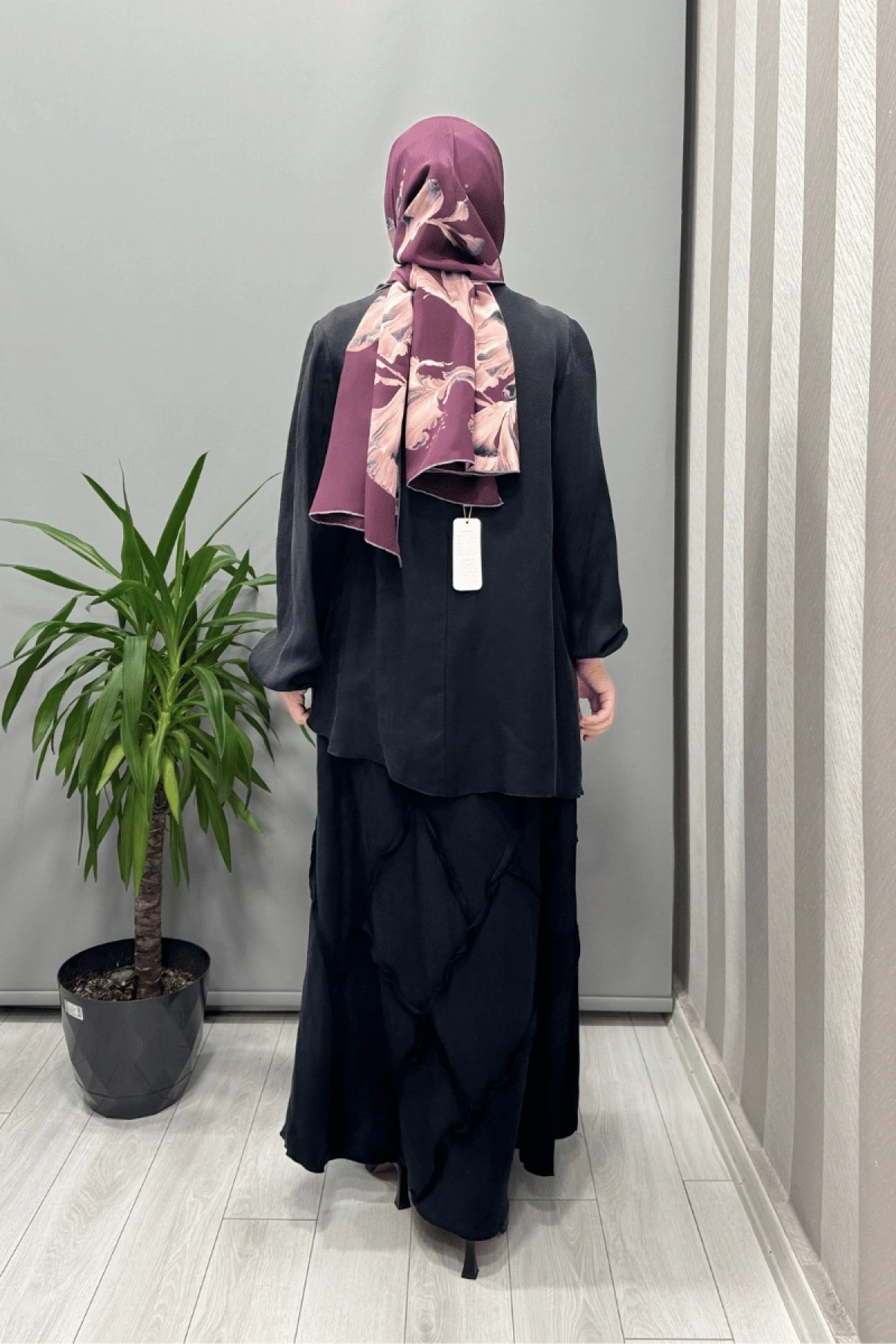 Misswhence Çıtçıtlı Patchwork Takım Siyah 37305