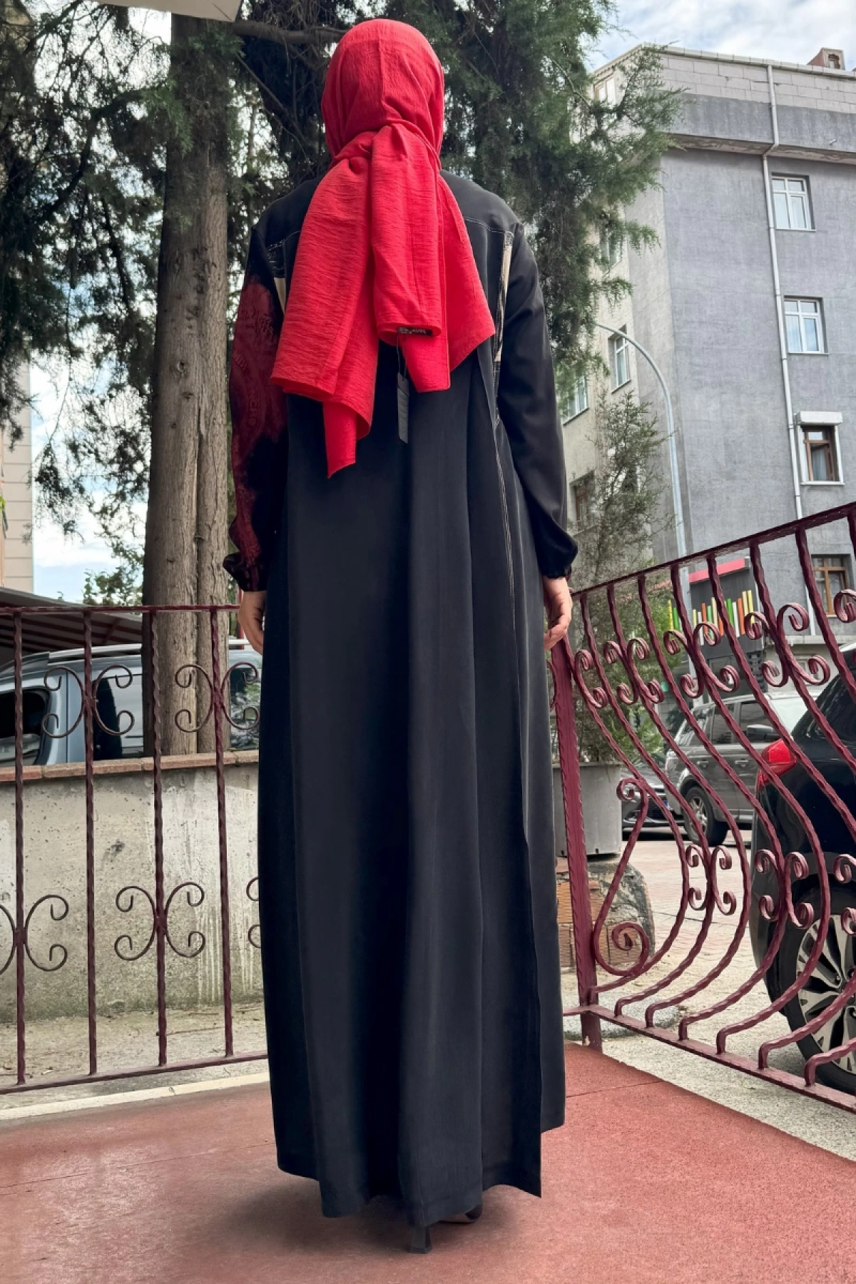 MissWhence Desenli İpek Elbise Siyah 36818