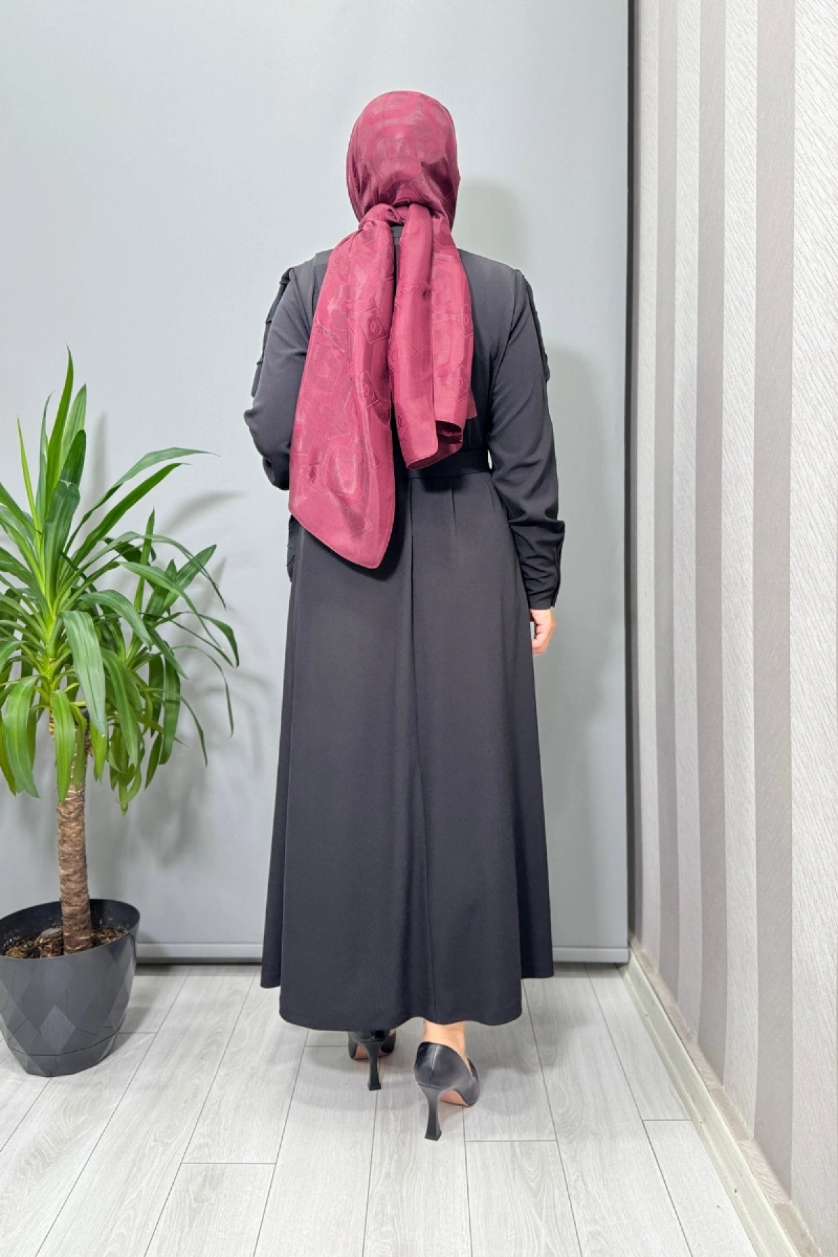 Misswhence Dikiş Detaylı Elbise Siyah 38816