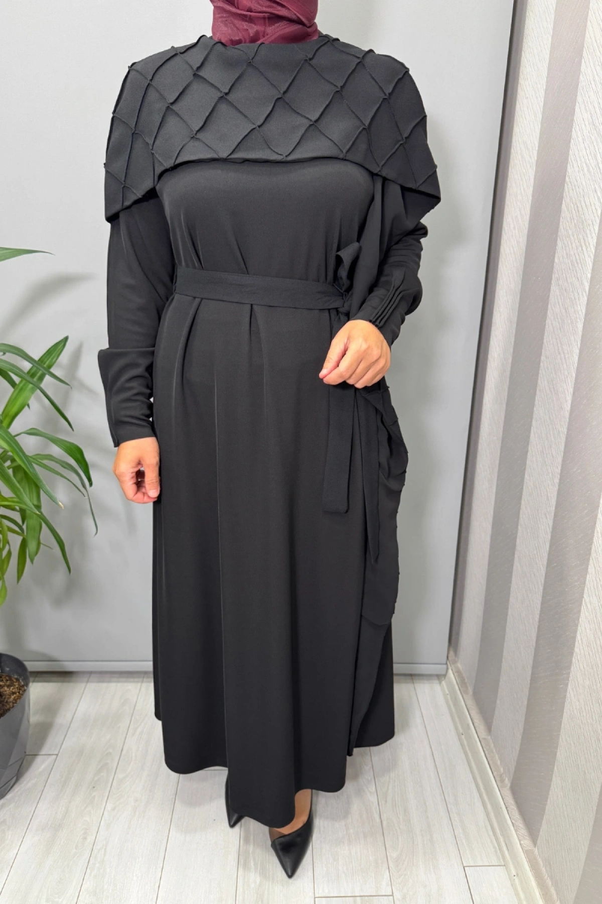Misswhence Dikiş Detaylı Elbise Siyah 38816