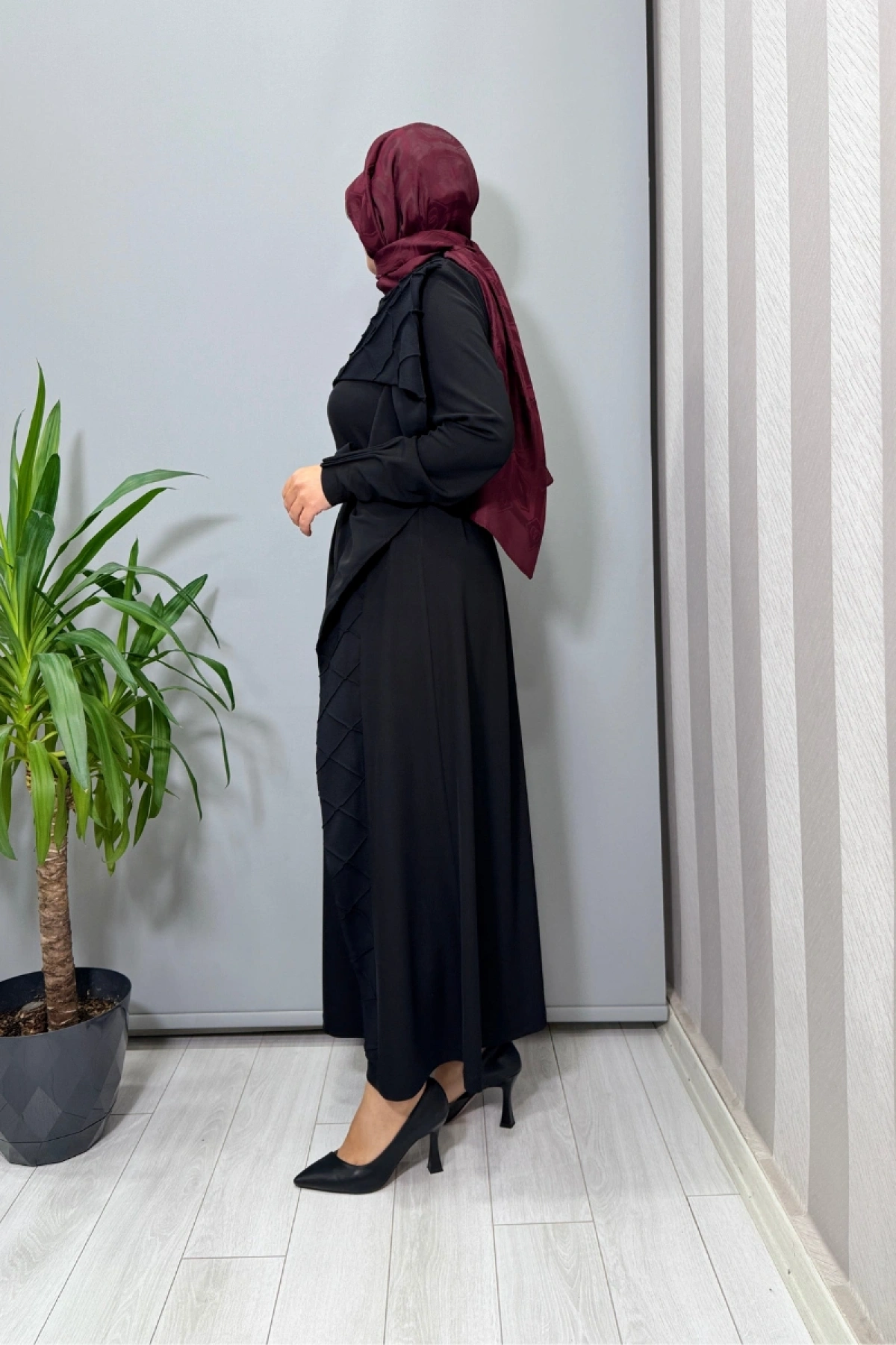 Misswhence Dikiş Detaylı Elbise Siyah 38816