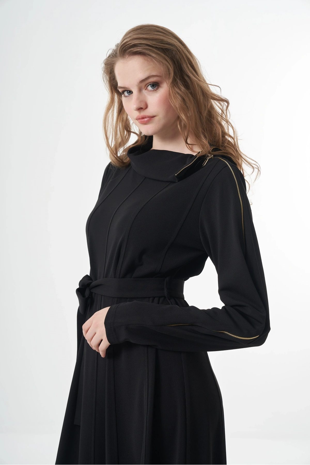Misswhence Fermuar Detaylı Elbise Siyah 38803