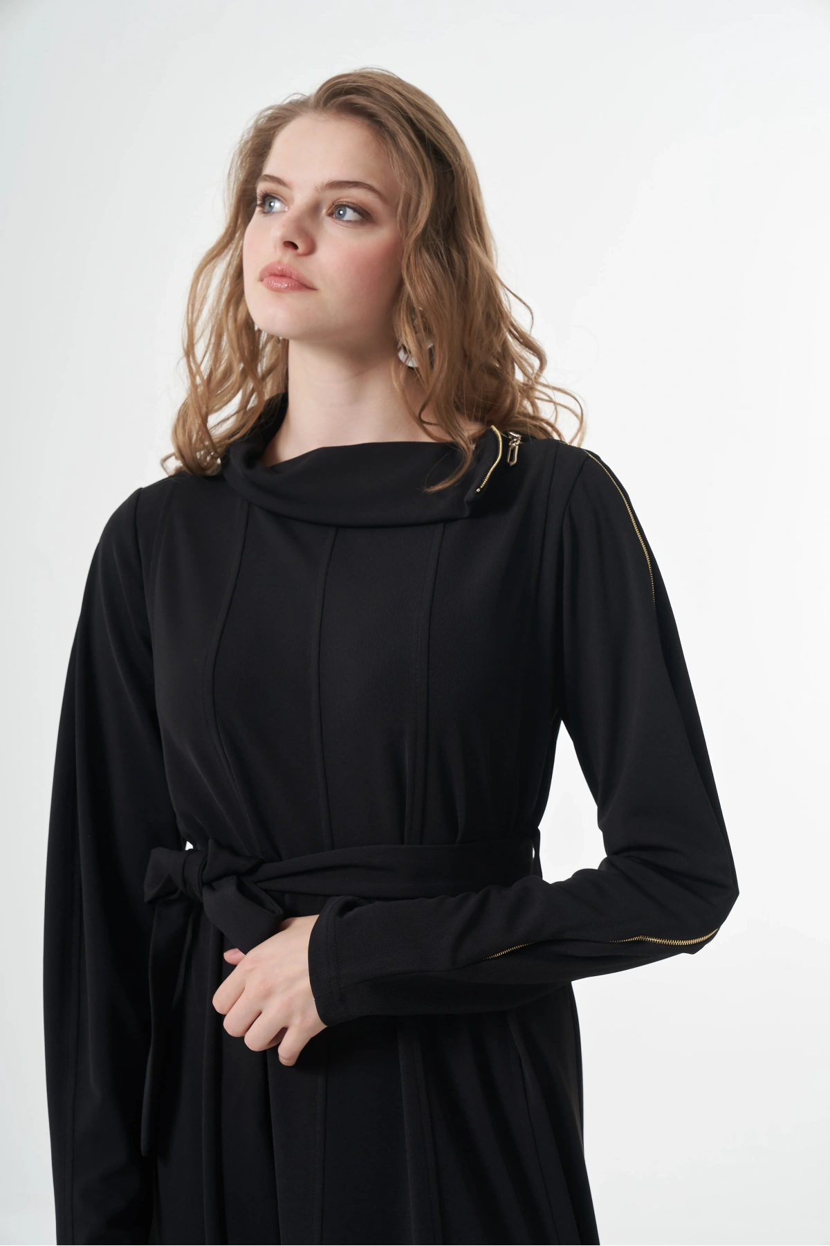 Misswhence Fermuar Detaylı Elbise Siyah 38803