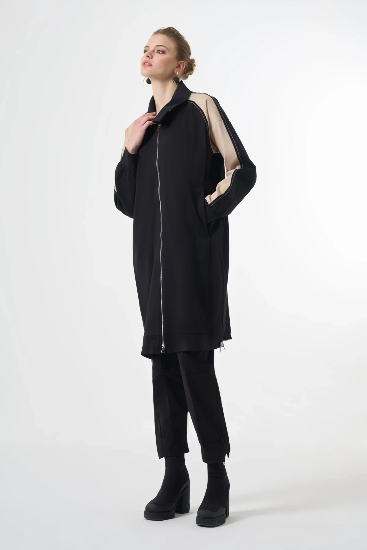 Misswhence Fermuar Detaylı Pantolon Siyah 38102