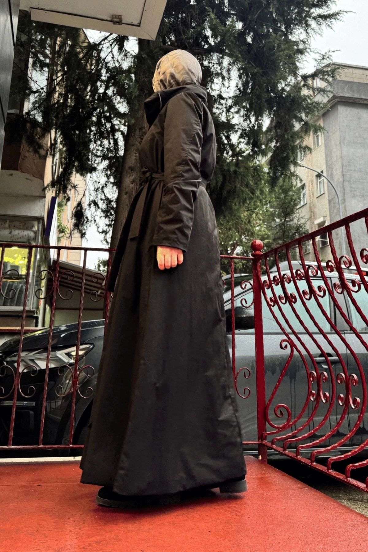 MissWhence Fermuar Detaylı Paraşüt Pardesü Siyah 36514