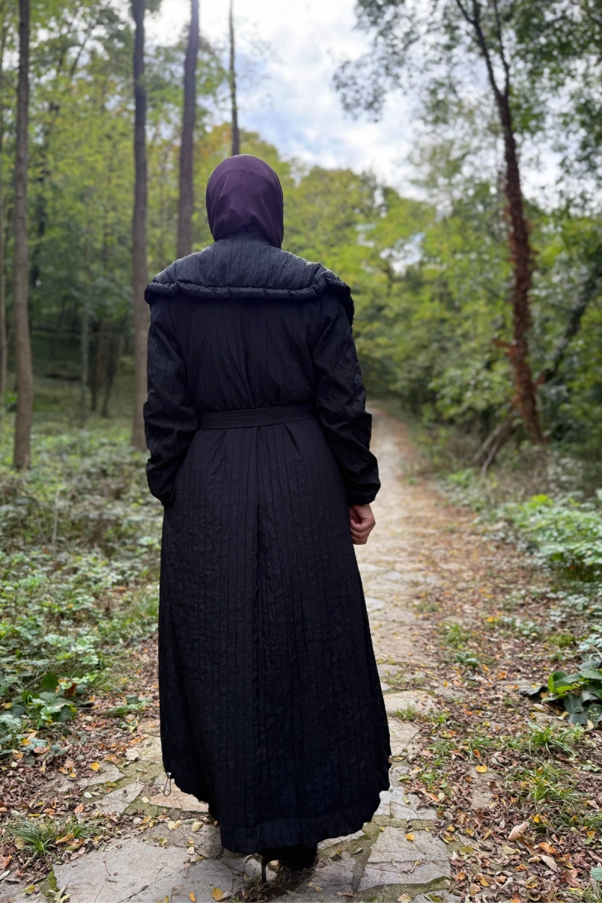 Misswhence Fermuarlı Tafta Pardesü Siyah 38508