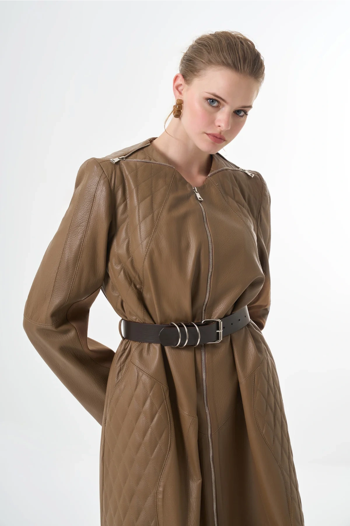 Misswhence Hakiki Deri Ceket Camel 38420