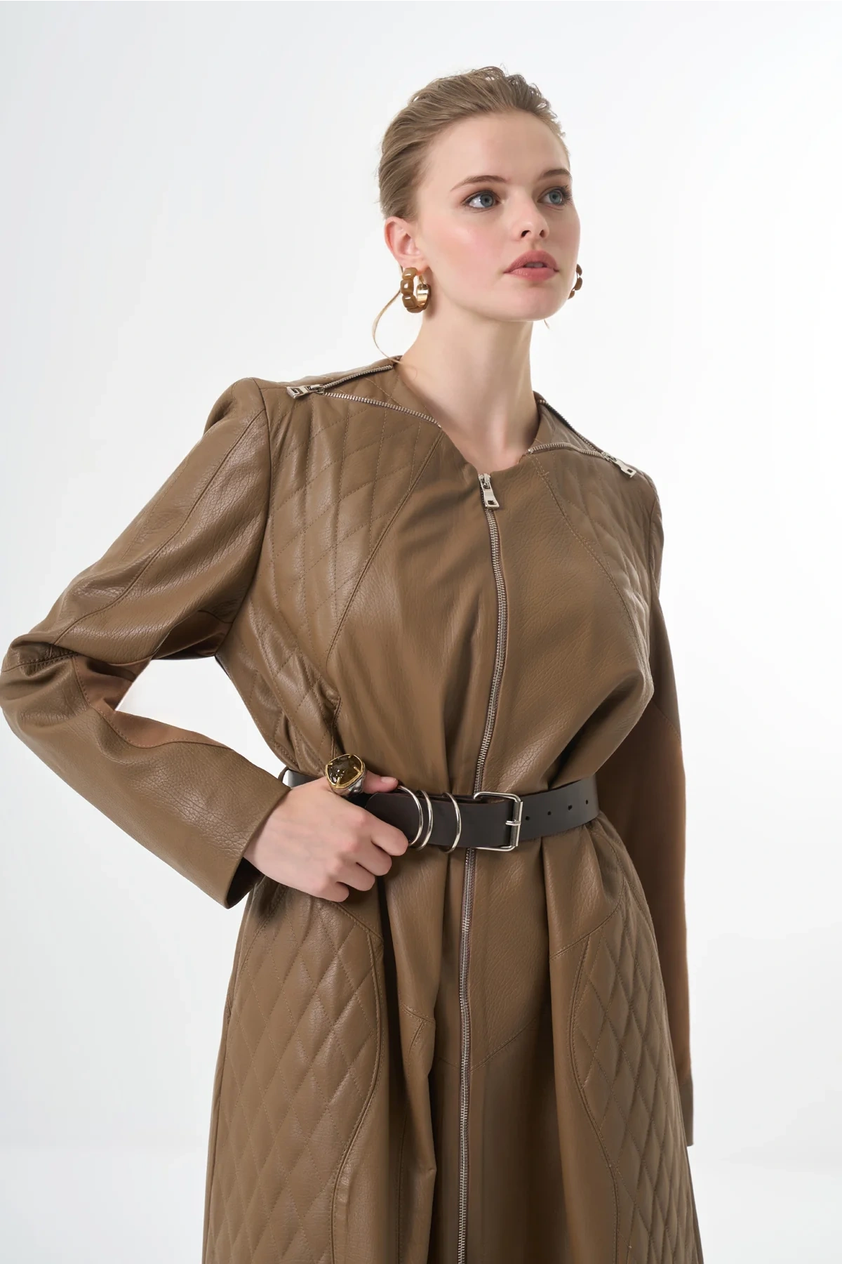 Misswhence Hakiki Deri Ceket Camel 38420
