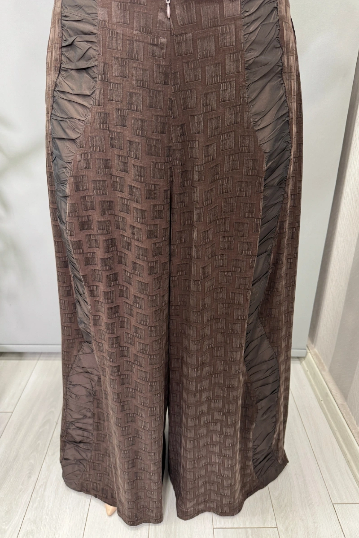 Misswhence İpek Tunik Pantolon Takım Kahve 38034