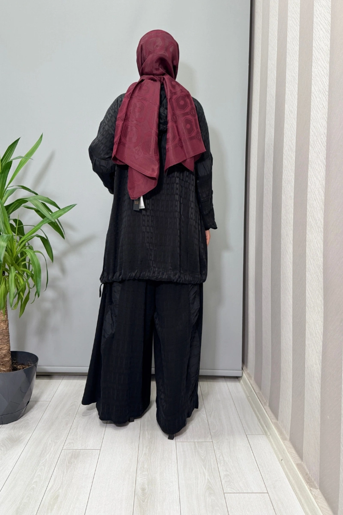 Misswhence İpek Tunik Pantolon Takım Siyah 38034