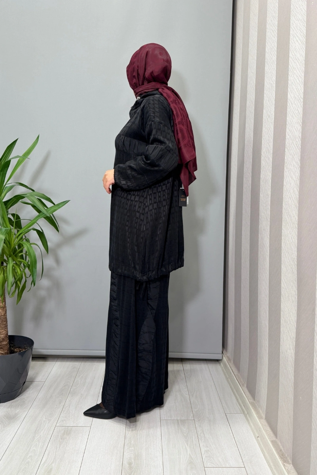 Misswhence İpek Tunik Pantolon Takım Siyah 38034